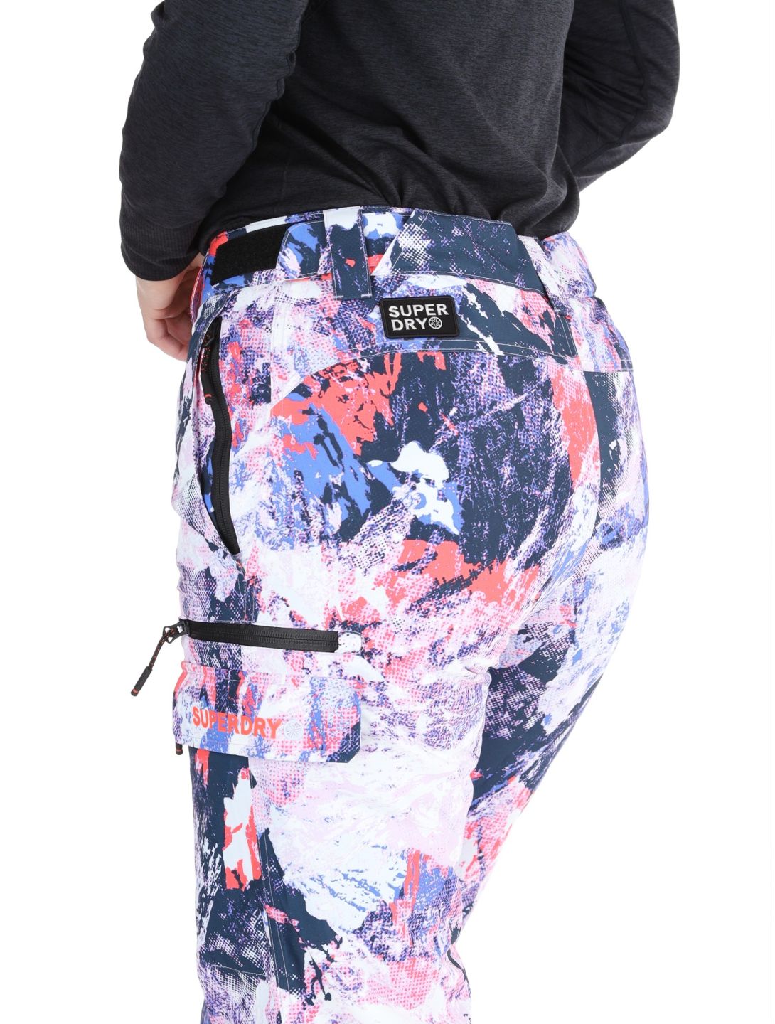 Superdry, Ski Ultimate Rescue pantalones de esquí mujeres Mountain Mesh Purple multicolor, púrpura 