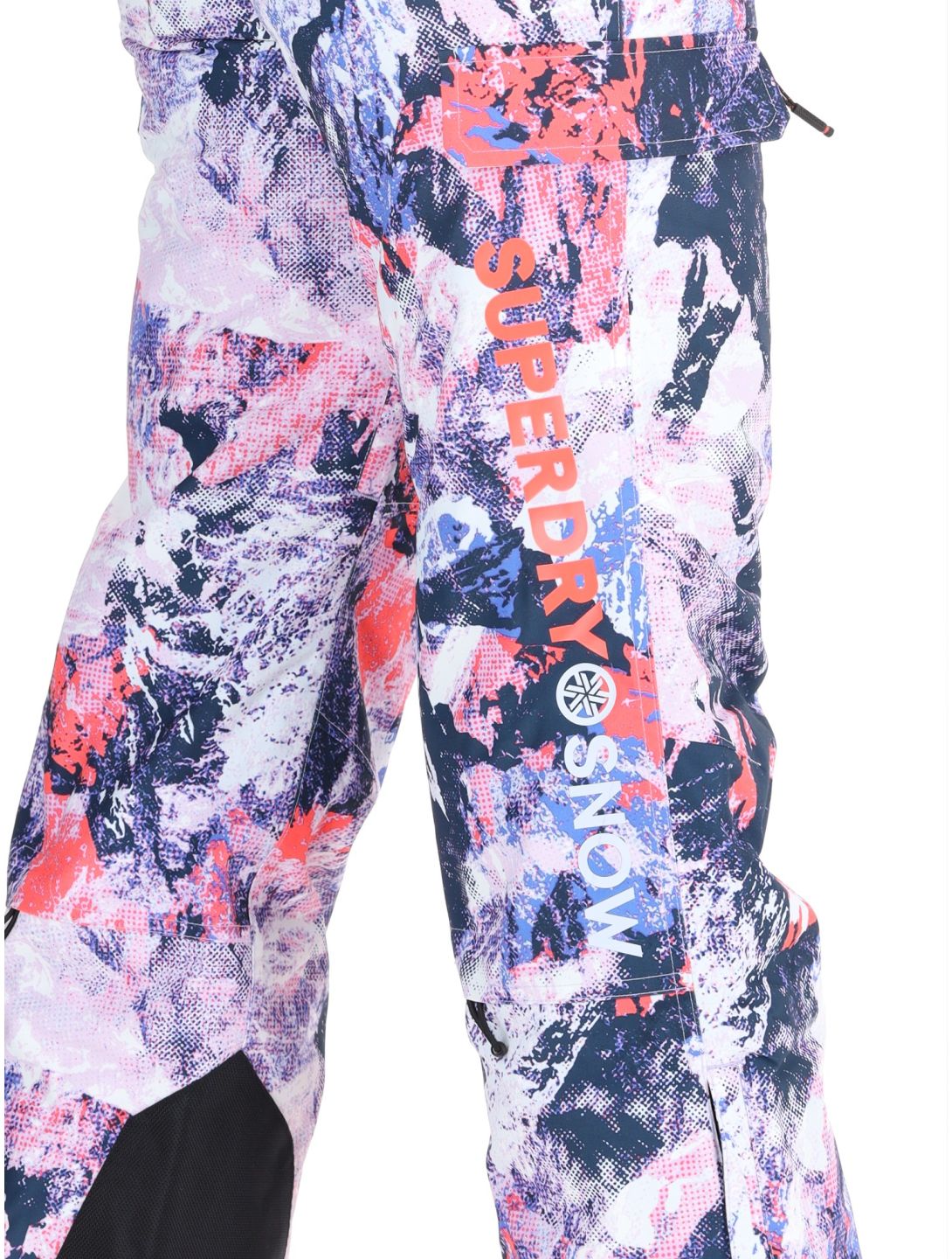 Superdry, Ski Ultimate Rescue pantalones de esquí mujeres Mountain Mesh Purple multicolor, púrpura 