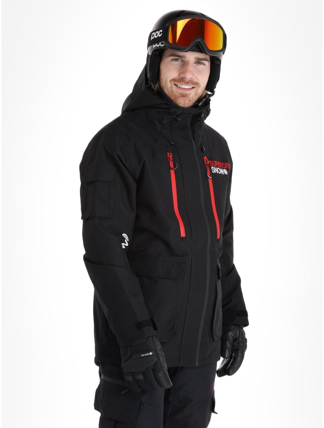 Superdry, Ski Ultimate Rescue chaqueta de esquí hombres Black negro 