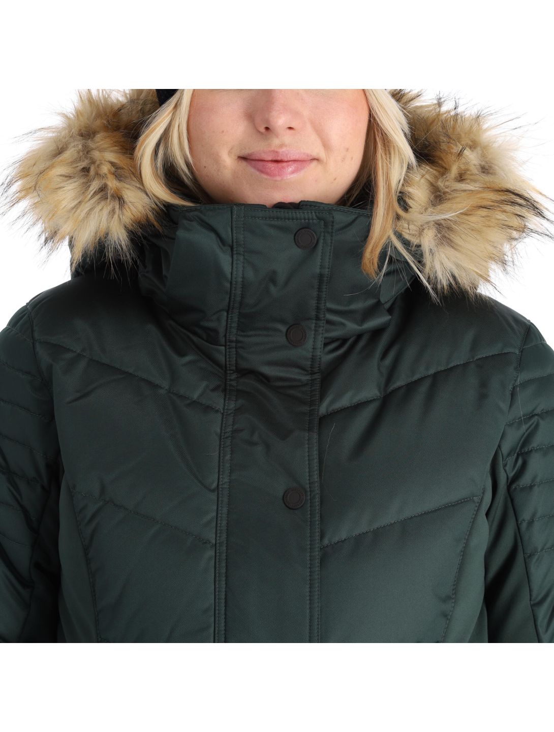 Superdry, Snow Luxe Puffer chaqueta de esquí mujeres eagle verde 