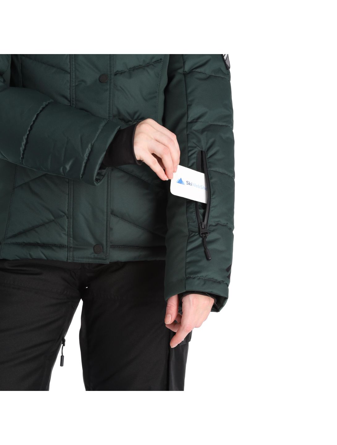 Superdry, Snow Luxe Puffer chaqueta de esquí mujeres eagle verde 