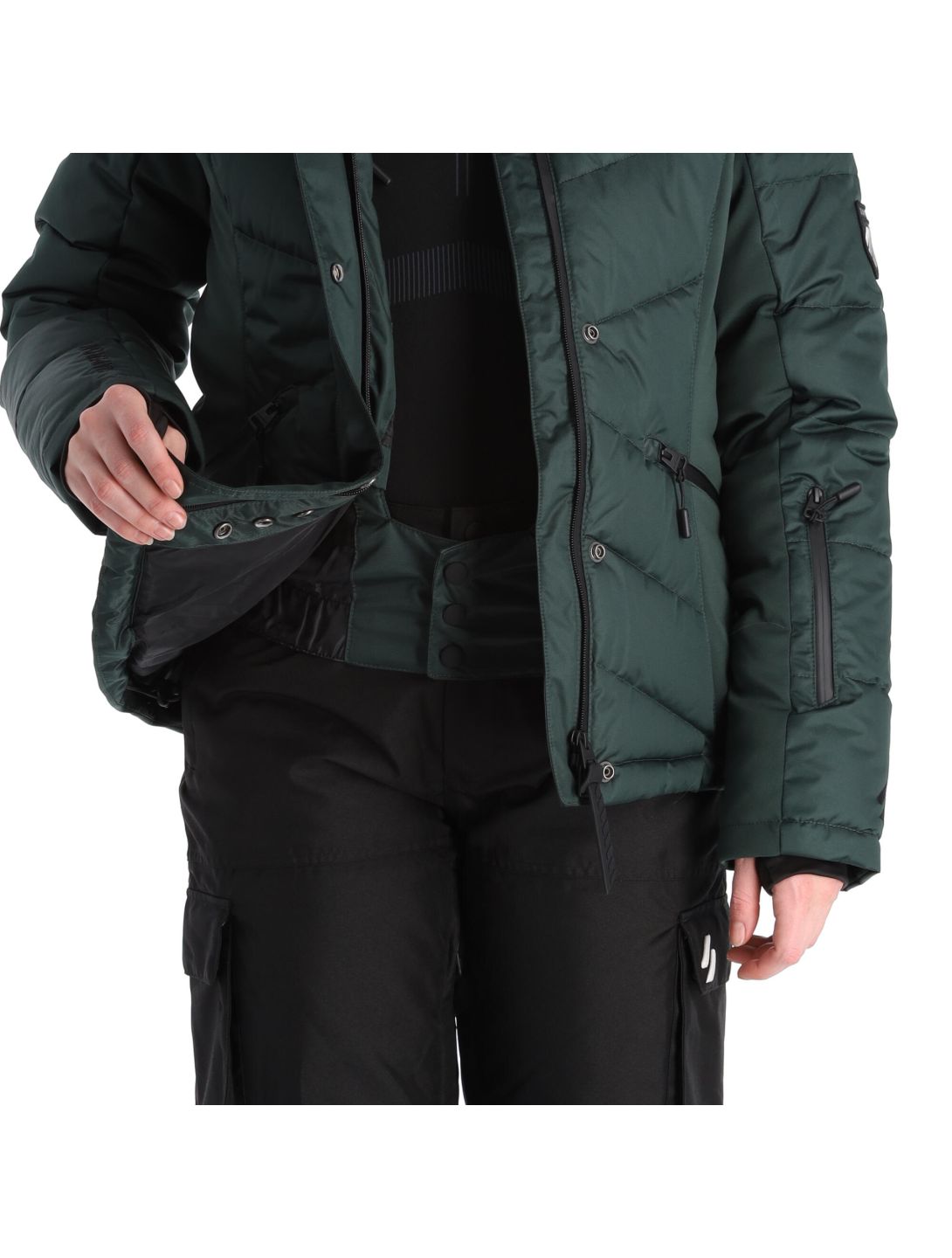 Superdry, Snow Luxe Puffer chaqueta de esquí mujeres eagle verde 