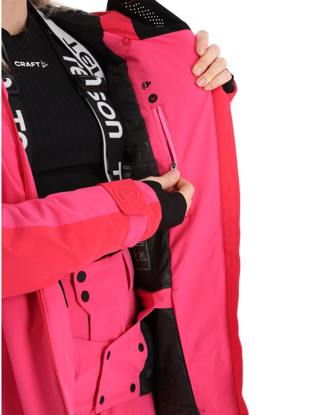 Tenson, Aerismo Ski chaqueta de esquí mujeres Fuchsia Purple rojo 