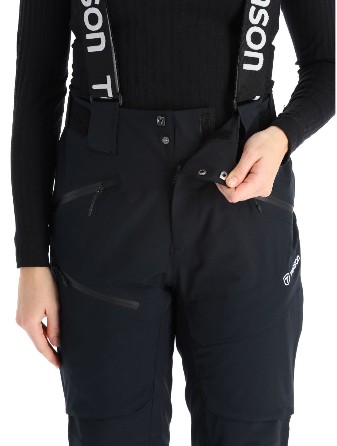 Tenson, Aerismo Ski pantalones de esquí mujeres Black negro 