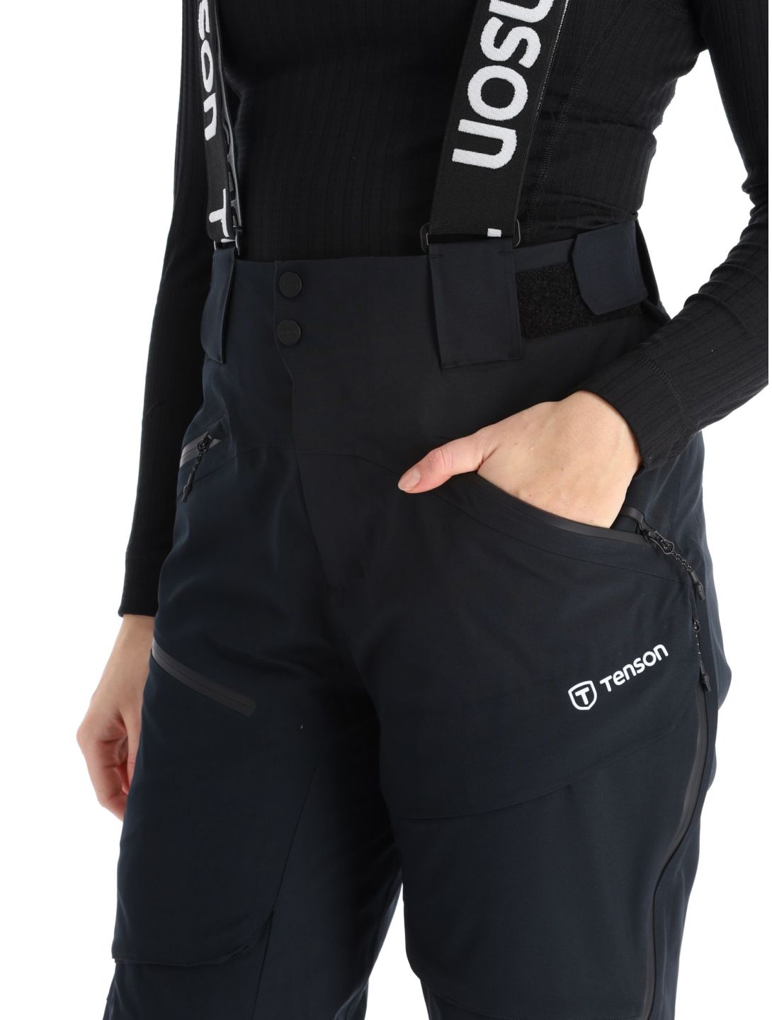 Tenson, Aerismo Ski pantalones de esquí mujeres Black negro 