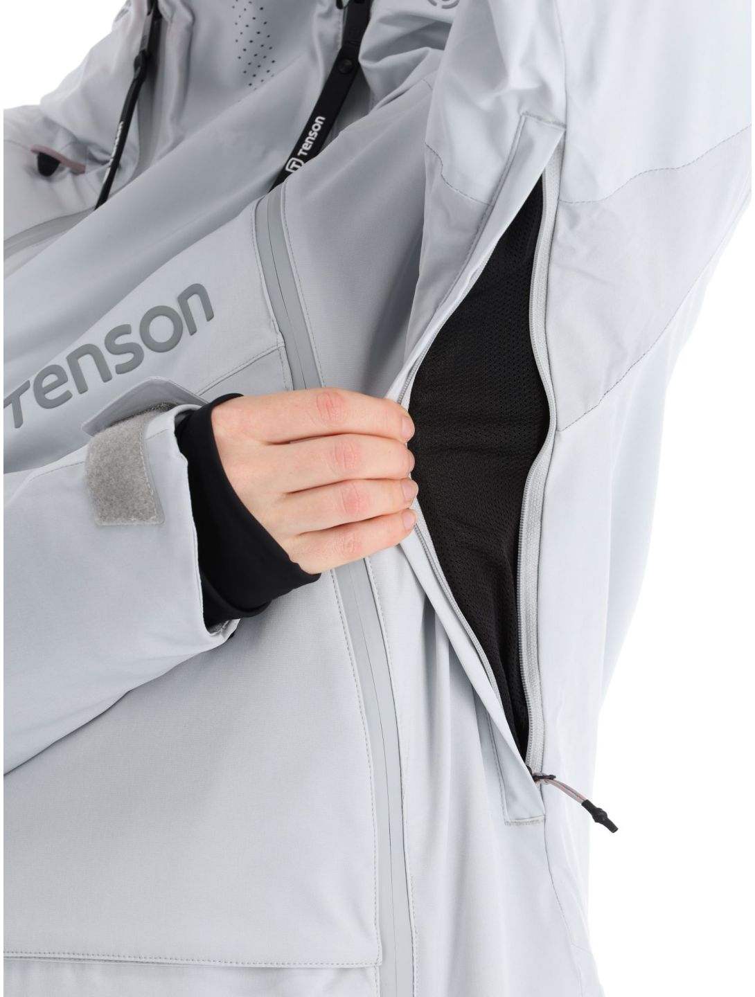 Tenson, Aerismo JackoRak chaqueta de esquí mujeres Light Grey gris 