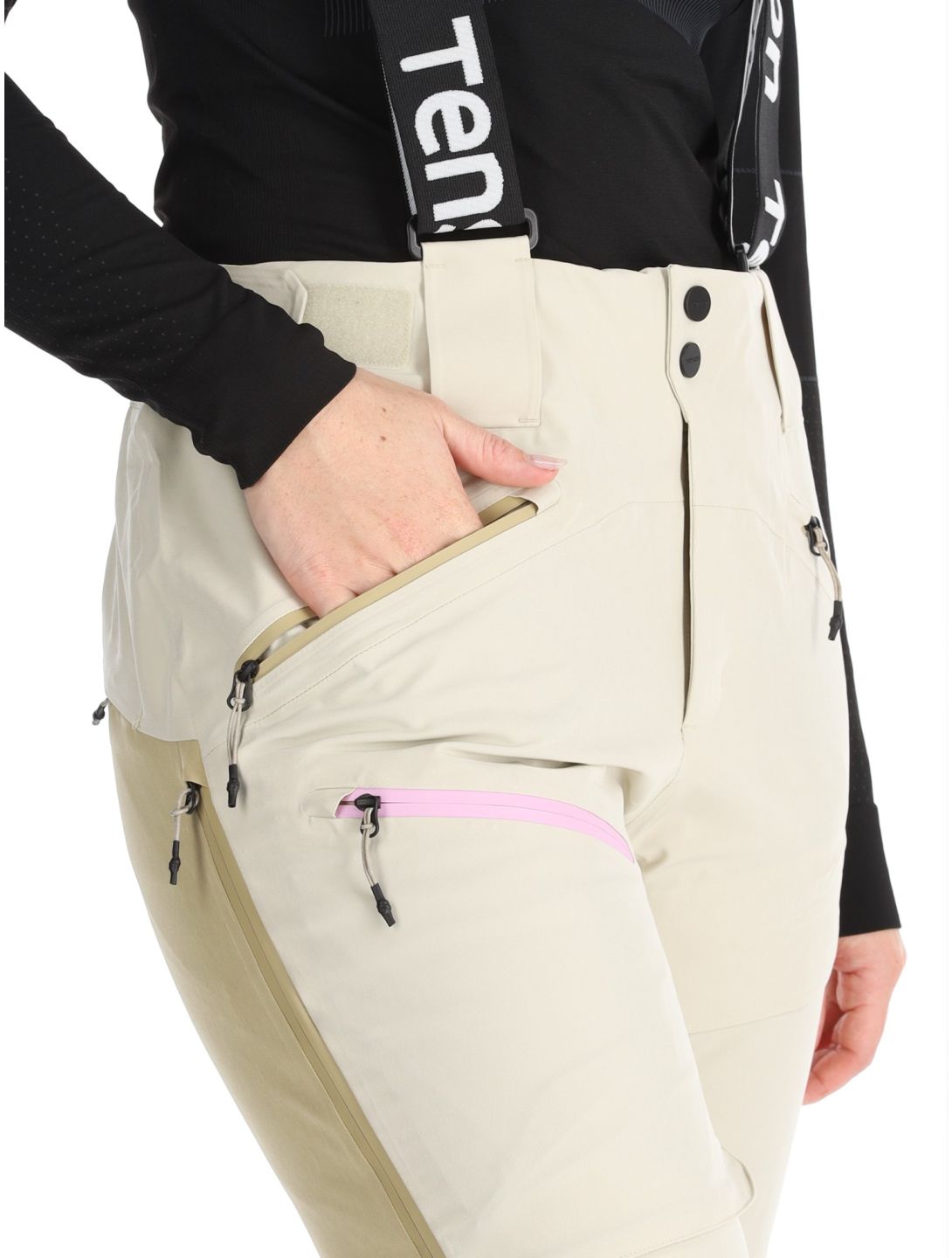 Tenson, Aerismo Ski pantalones de esquí mujeres Light Beige beige 