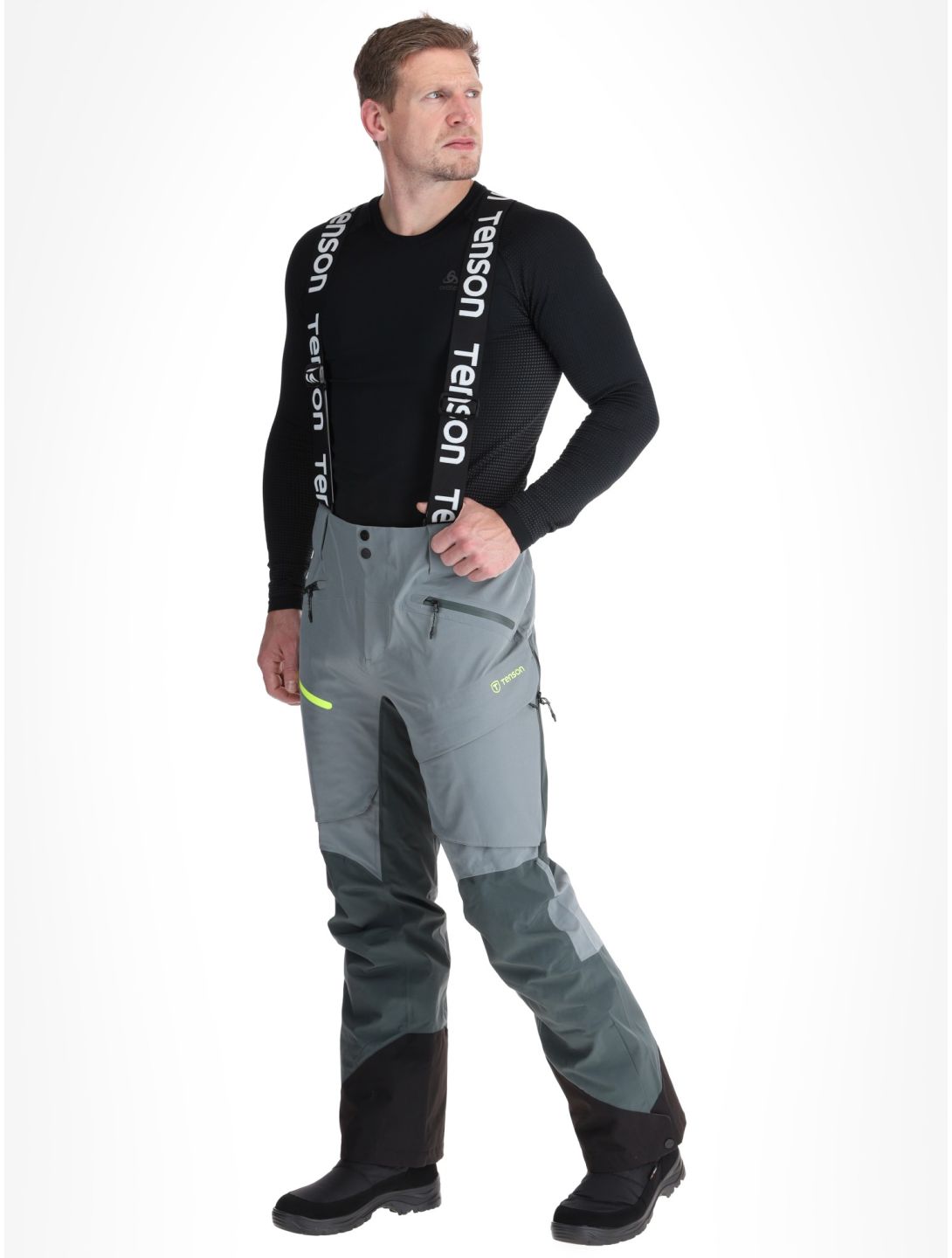 Tenson, Aerismo Ski pantalones de esquí hombres Grey Green gris 