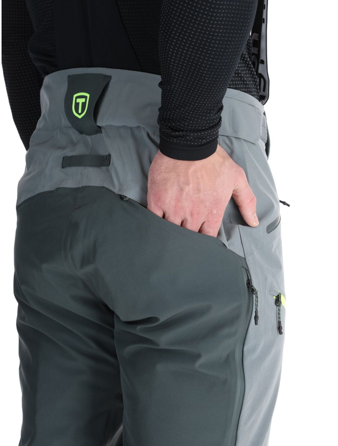 Tenson, Aerismo Ski pantalones de esquí hombres Grey Green gris 