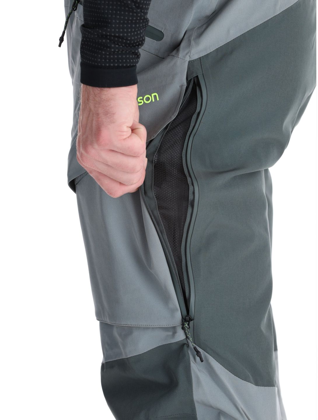 Tenson, Aerismo Ski pantalones de esquí hombres Grey Green gris 