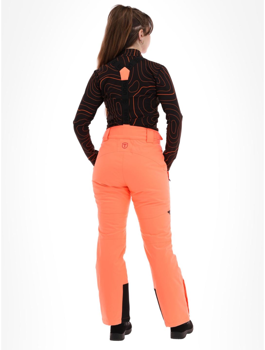 Tenson, Core Ski pantalones de esquí mujeres Coral Neon naranja 