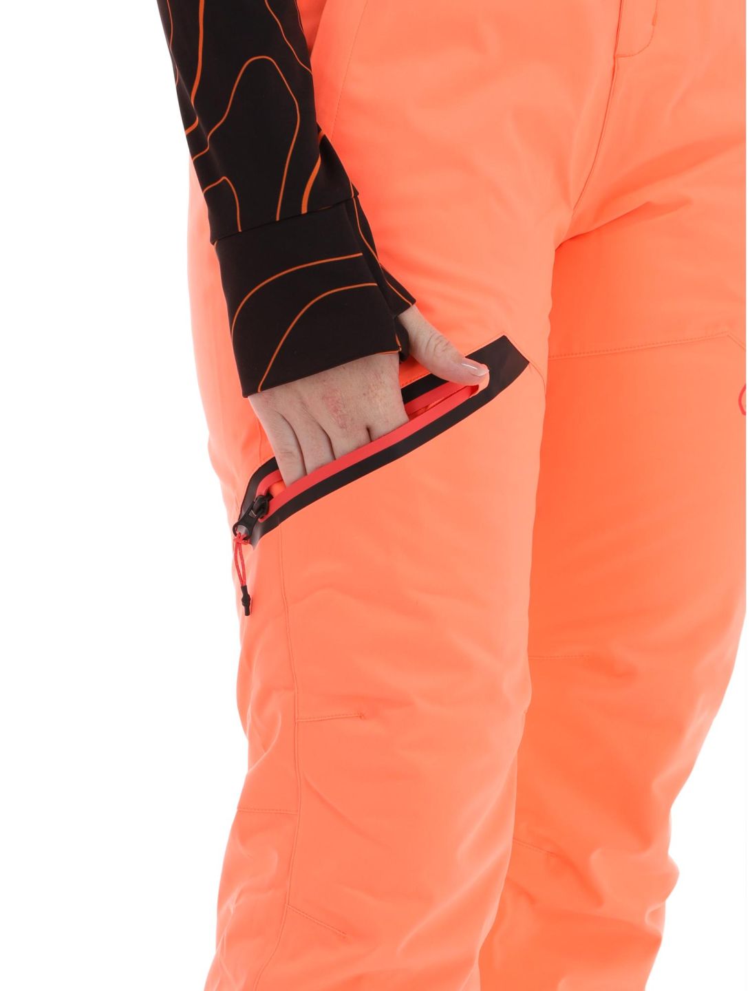 Tenson, Core Ski pantalones de esquí mujeres Coral Neon naranja 