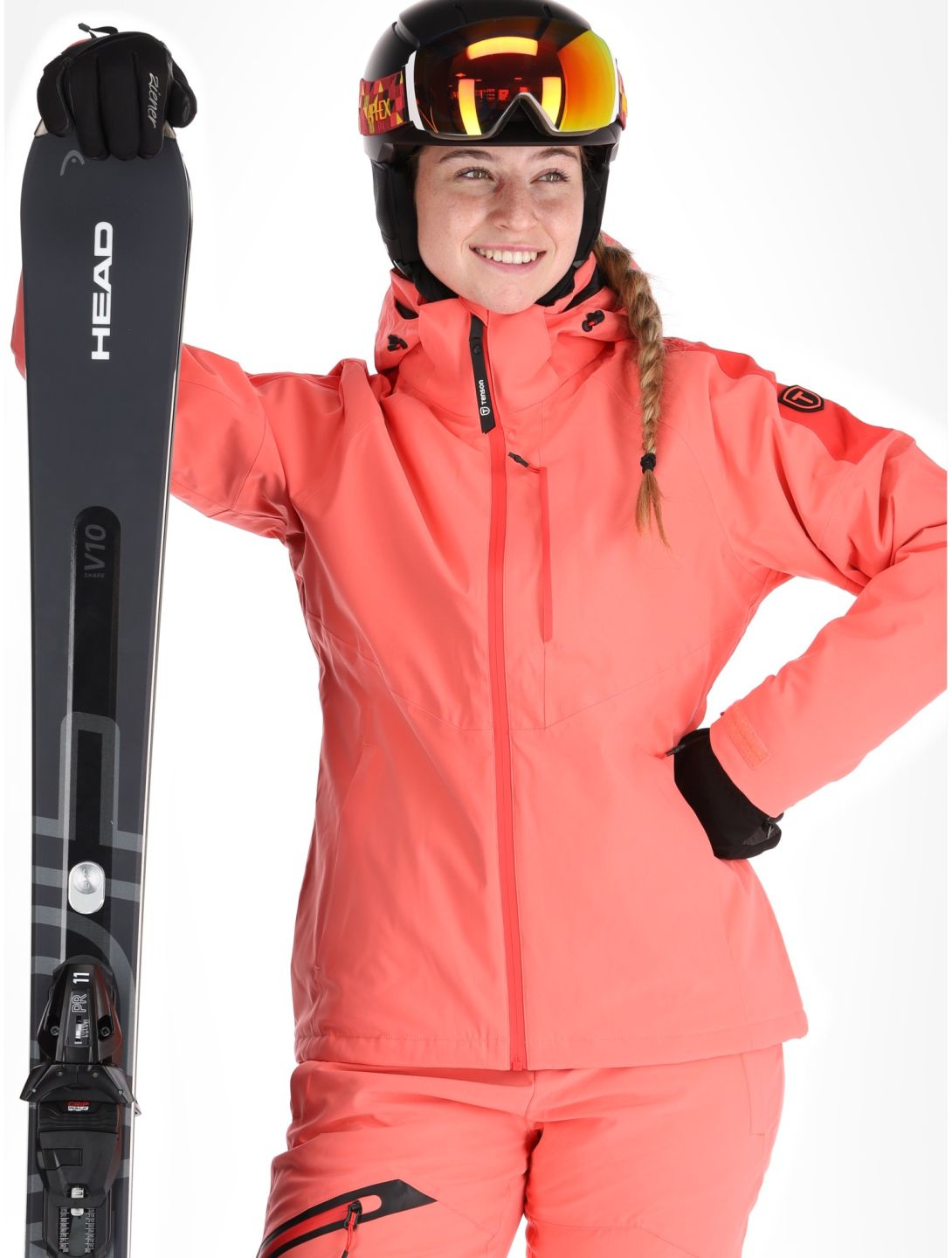 Tenson, Core Ski chaqueta de esquí mujeres Coral rosa 