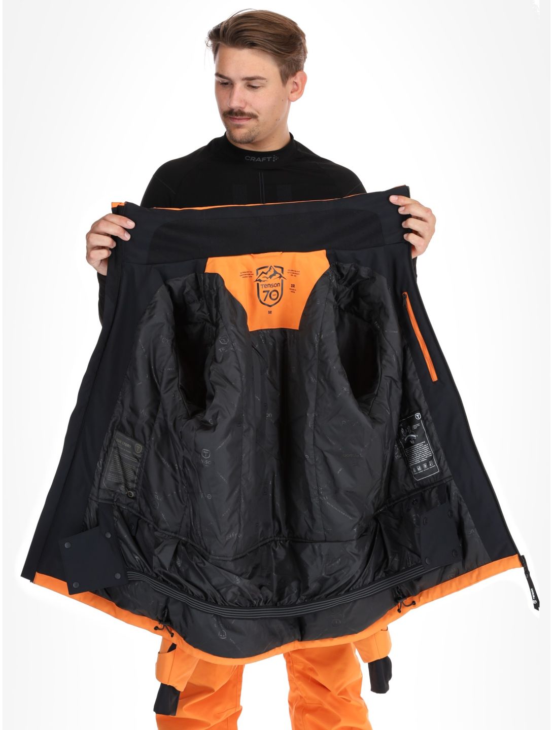 Tenson, Core Ski chaqueta de esquí hombres Dark Orange naranja 