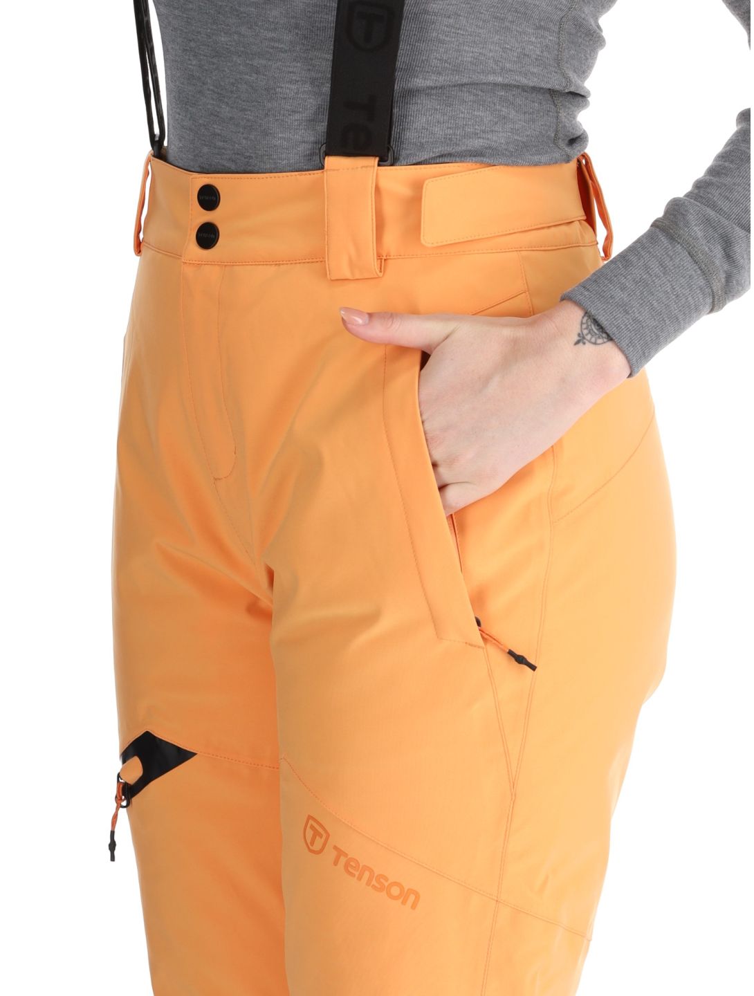 Tenson, Core Ski pantalones de esquí mujeres Apricot Crush naranja 