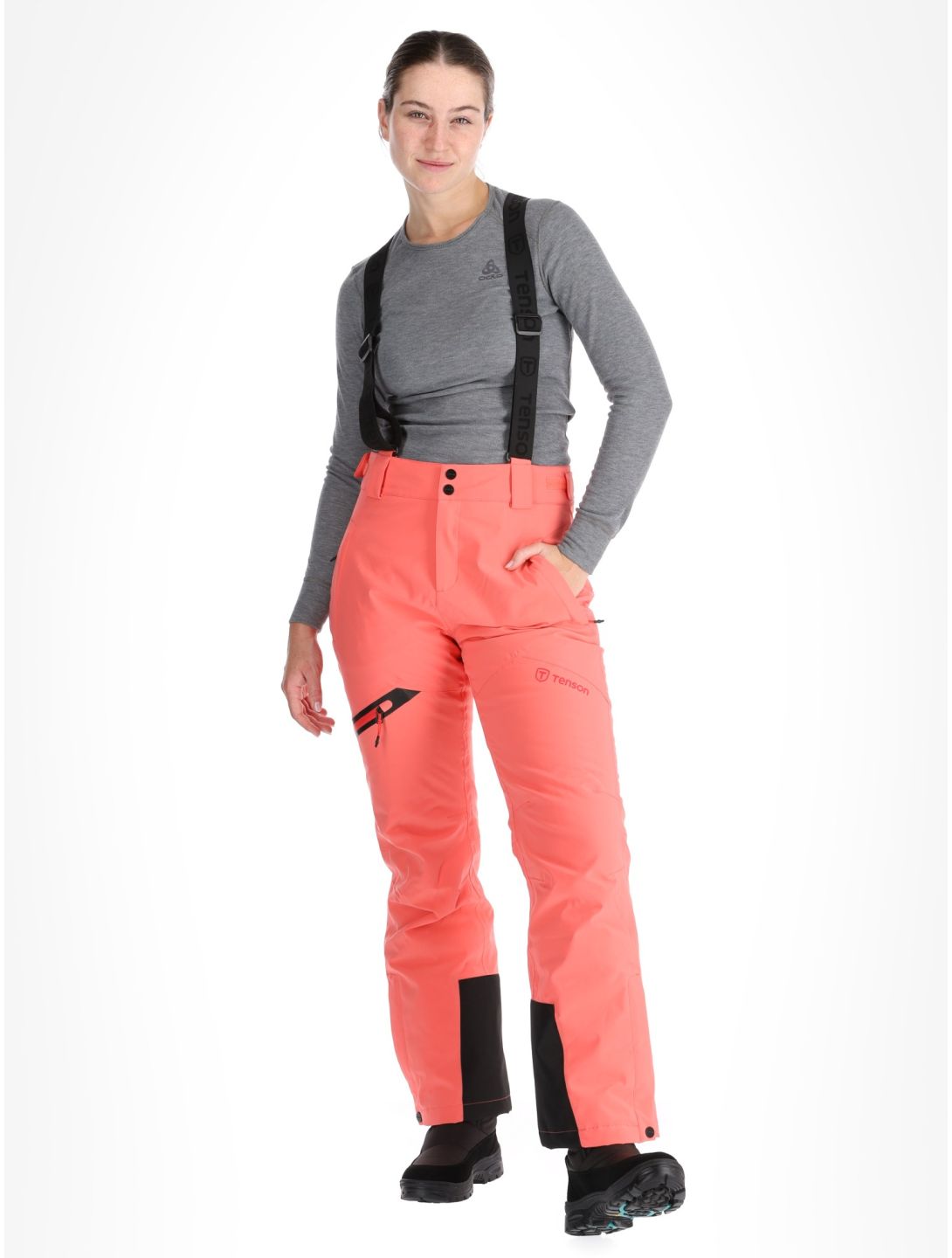 Tenson, Core Ski pantalones de esquí mujeres Coral rosa 