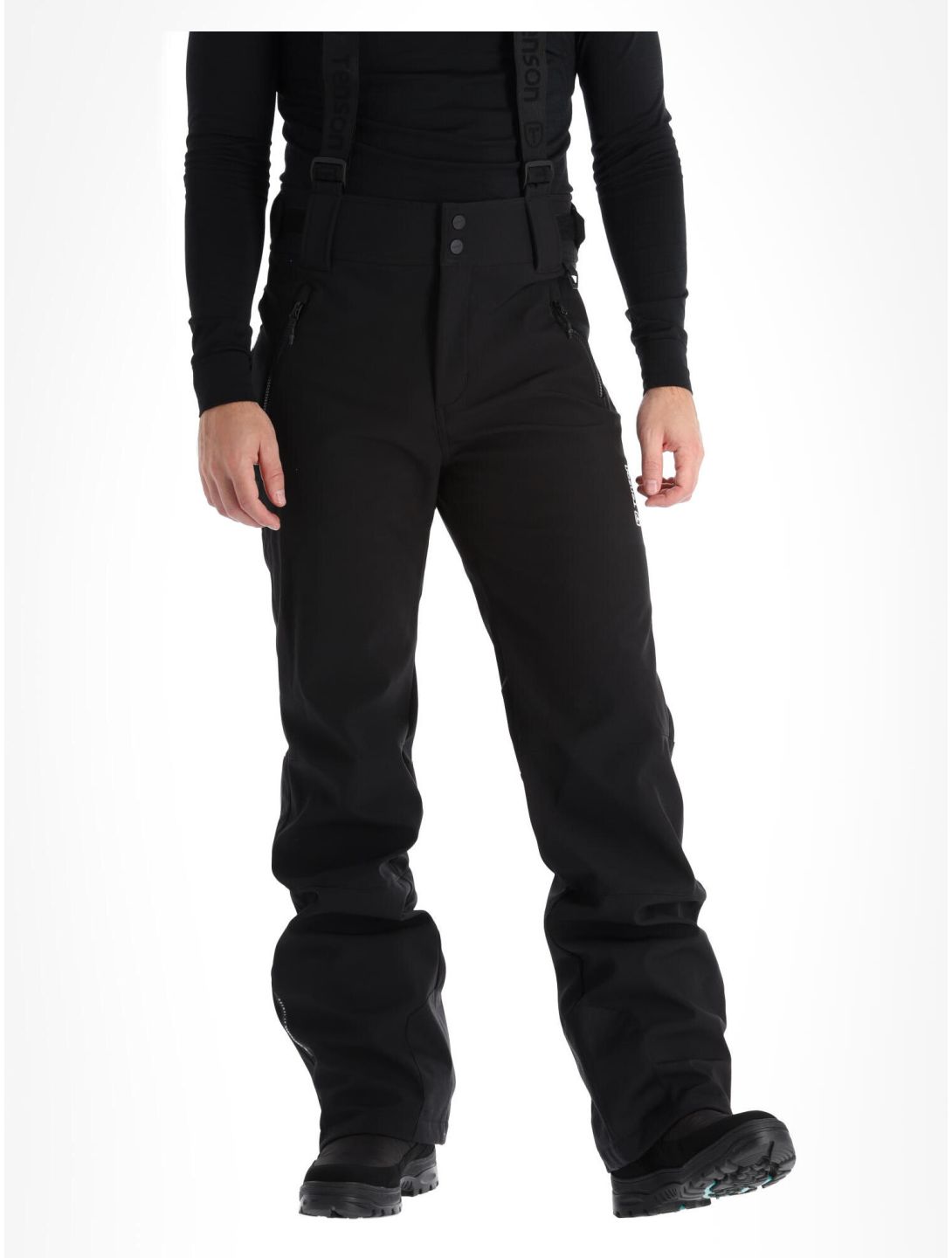 Tenson, Cygnus pantalones de esquí softshell hombres Black negro 