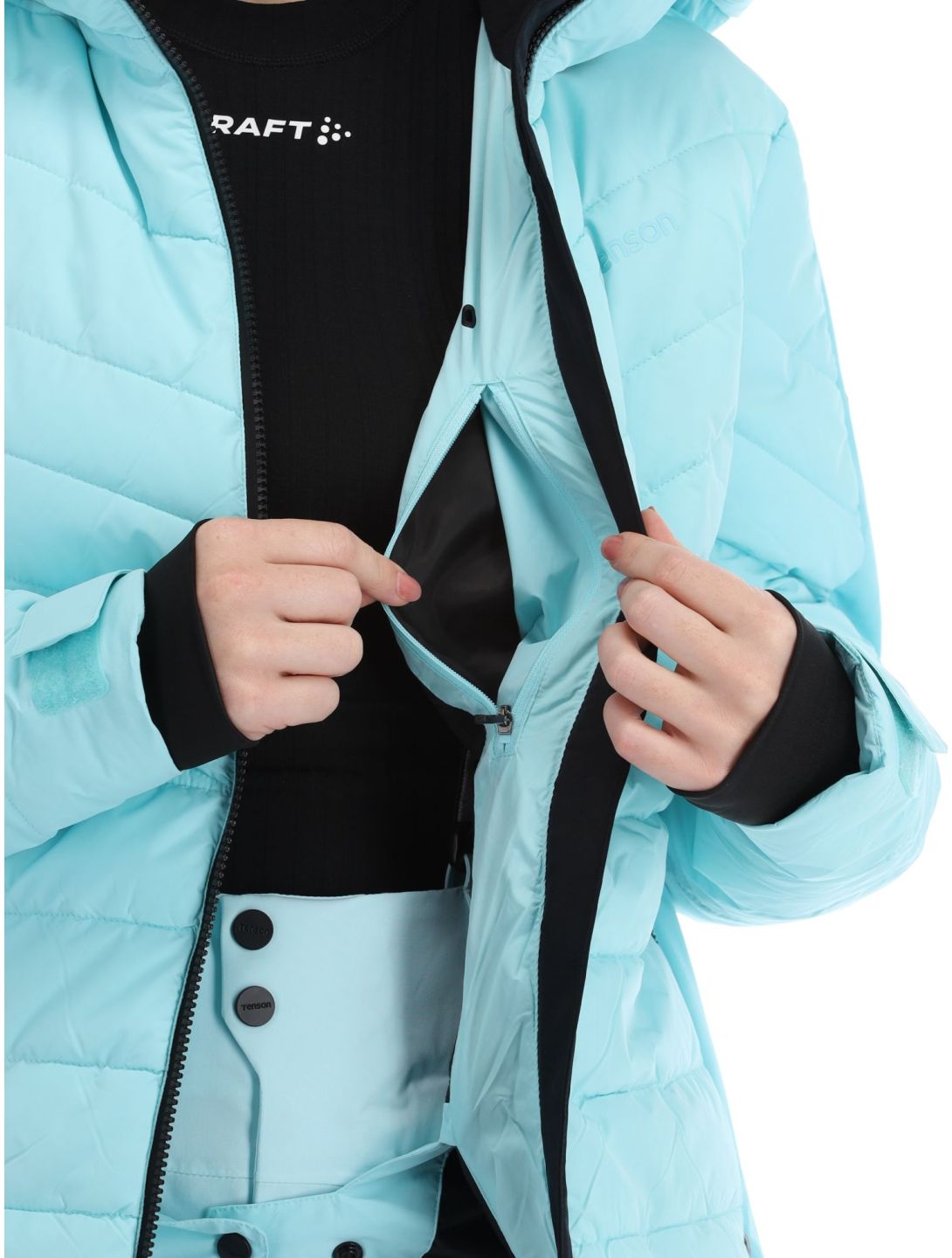 Tenson, Grace chaqueta de esquí mujeres Light Turqoise Turquoise 