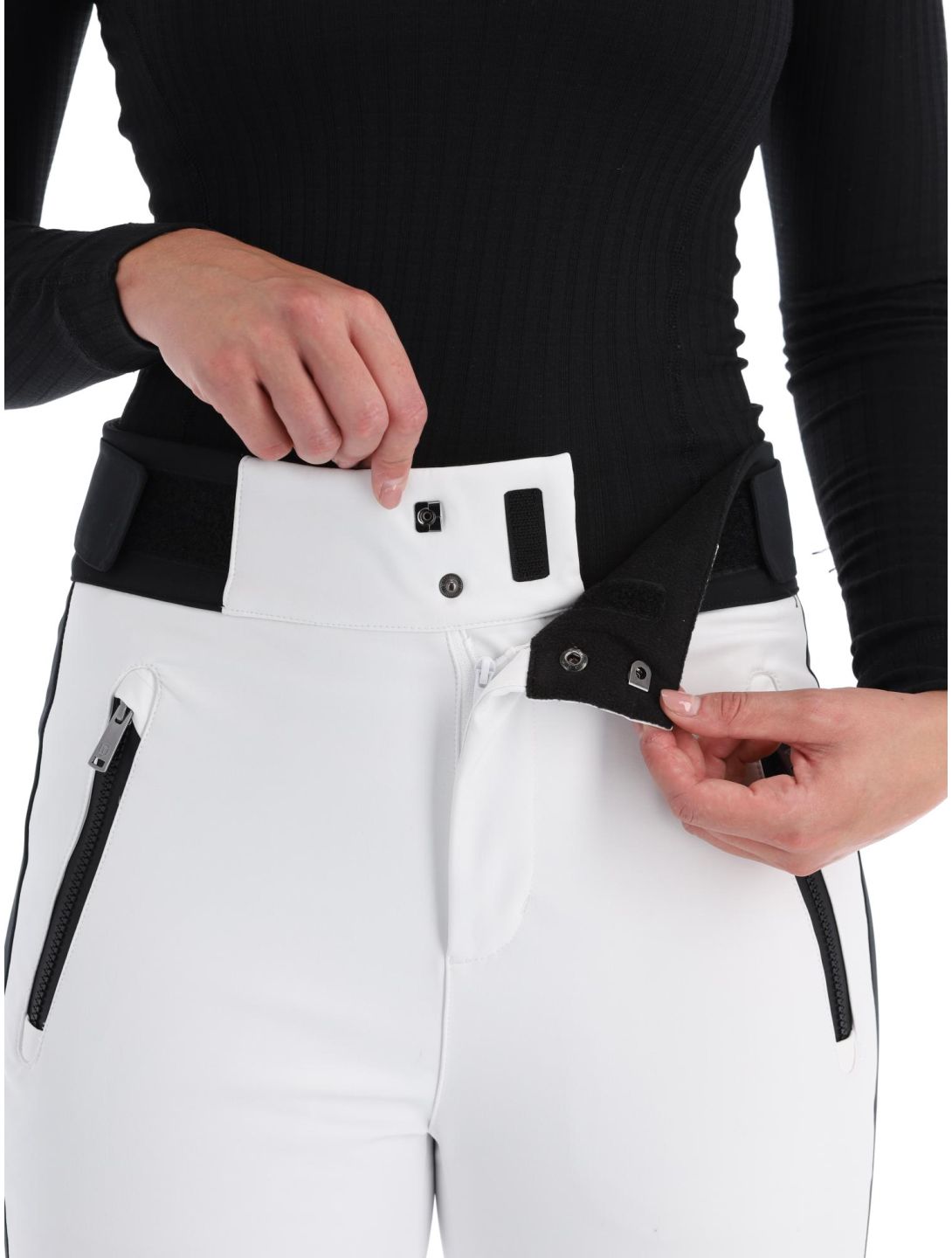 Tenson, Grace pantalones de esquí softshell mujeres Bright White blanco 