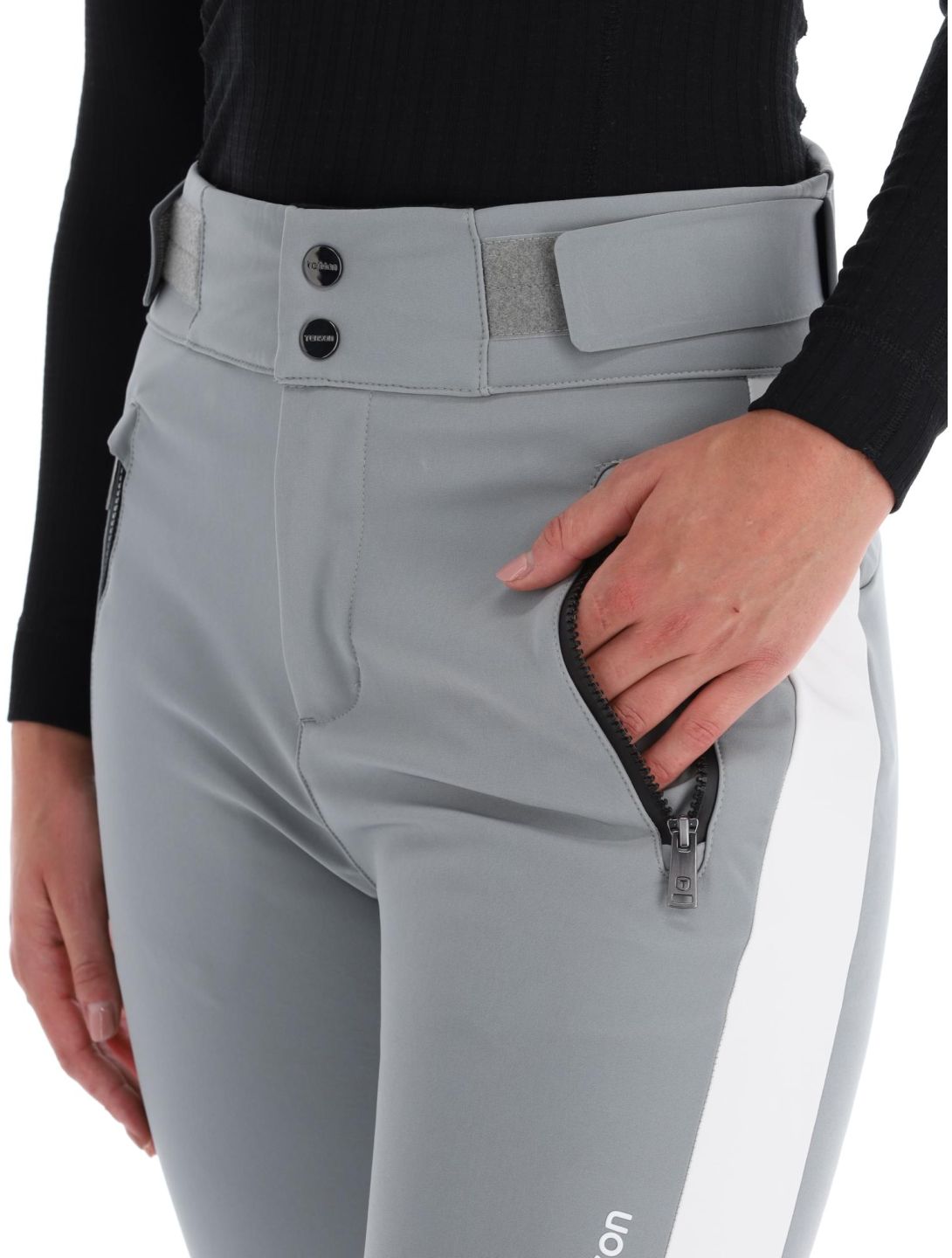 Tenson, Grace pantalones de esquí softshell mujeres Grey gris 