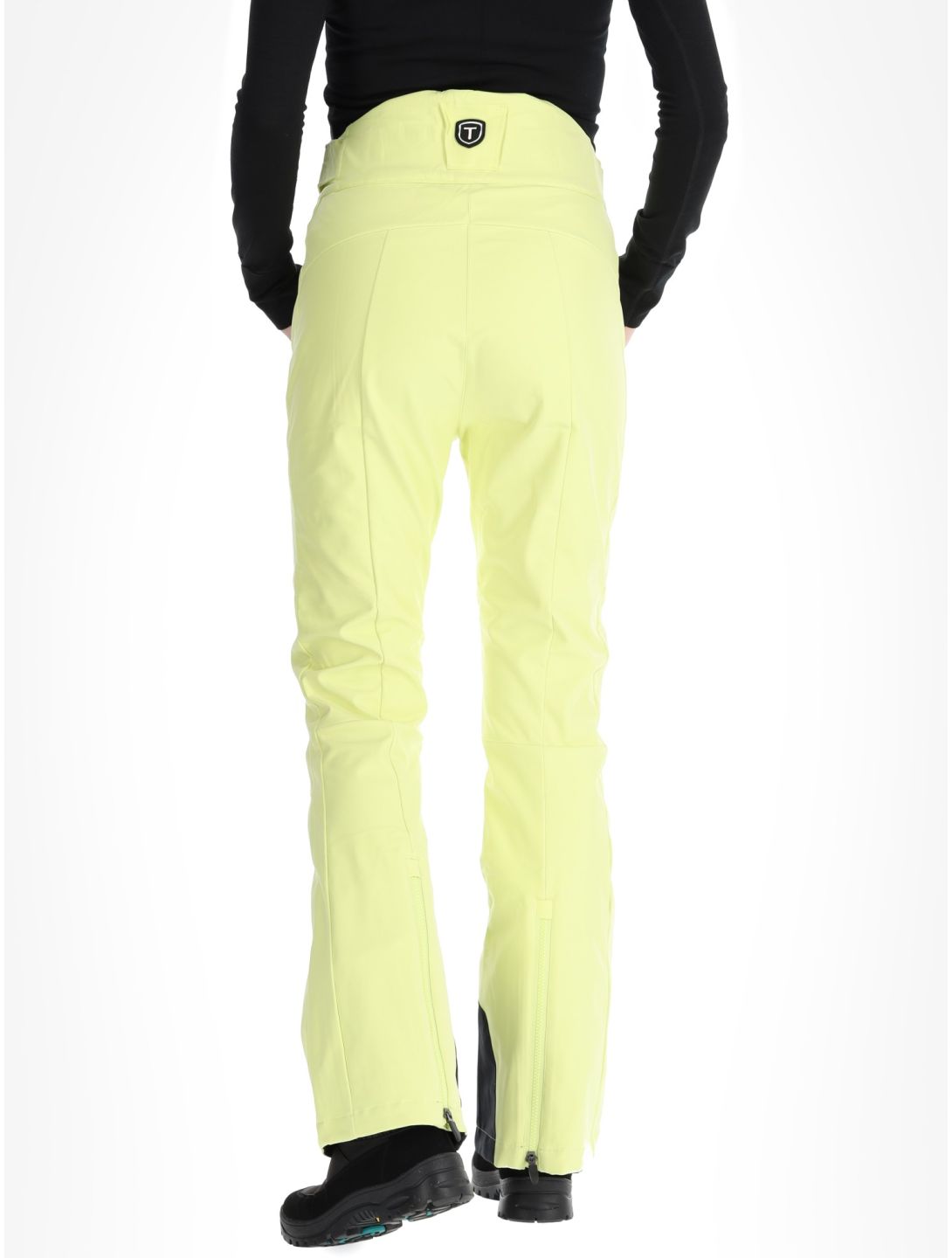 Tenson, Grace pantalones de esquí softshell mujeres Light Yellow amarillo 