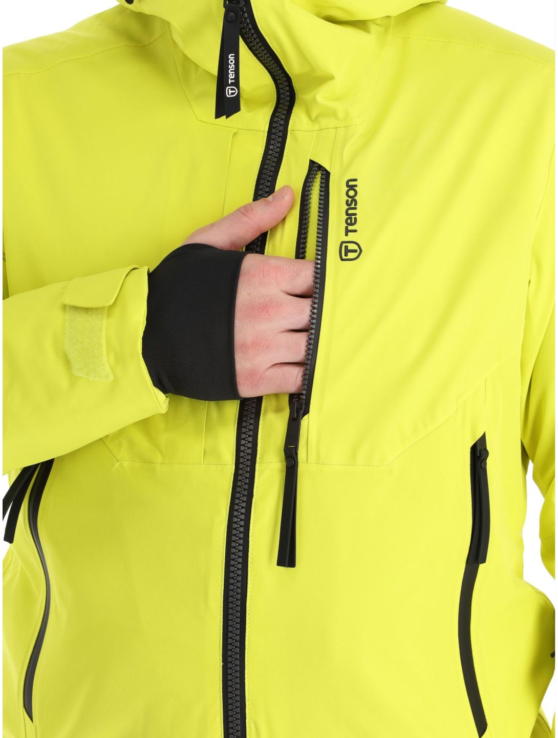 Tenson, Prime chaqueta de esquí hombres Cyber Lime amarillo 