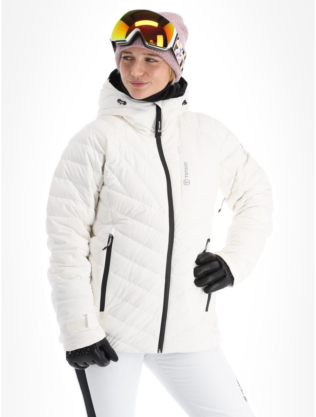 Tenson, Prime chaqueta de esquí mujeres Bright White blanco 