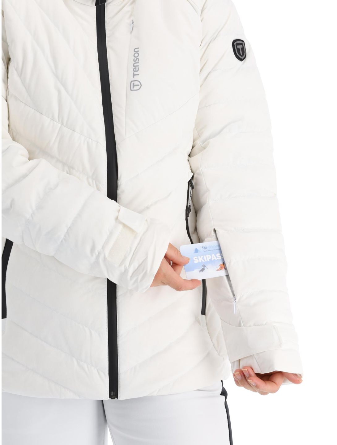 Tenson, Prime chaqueta de esquí mujeres Bright White blanco 