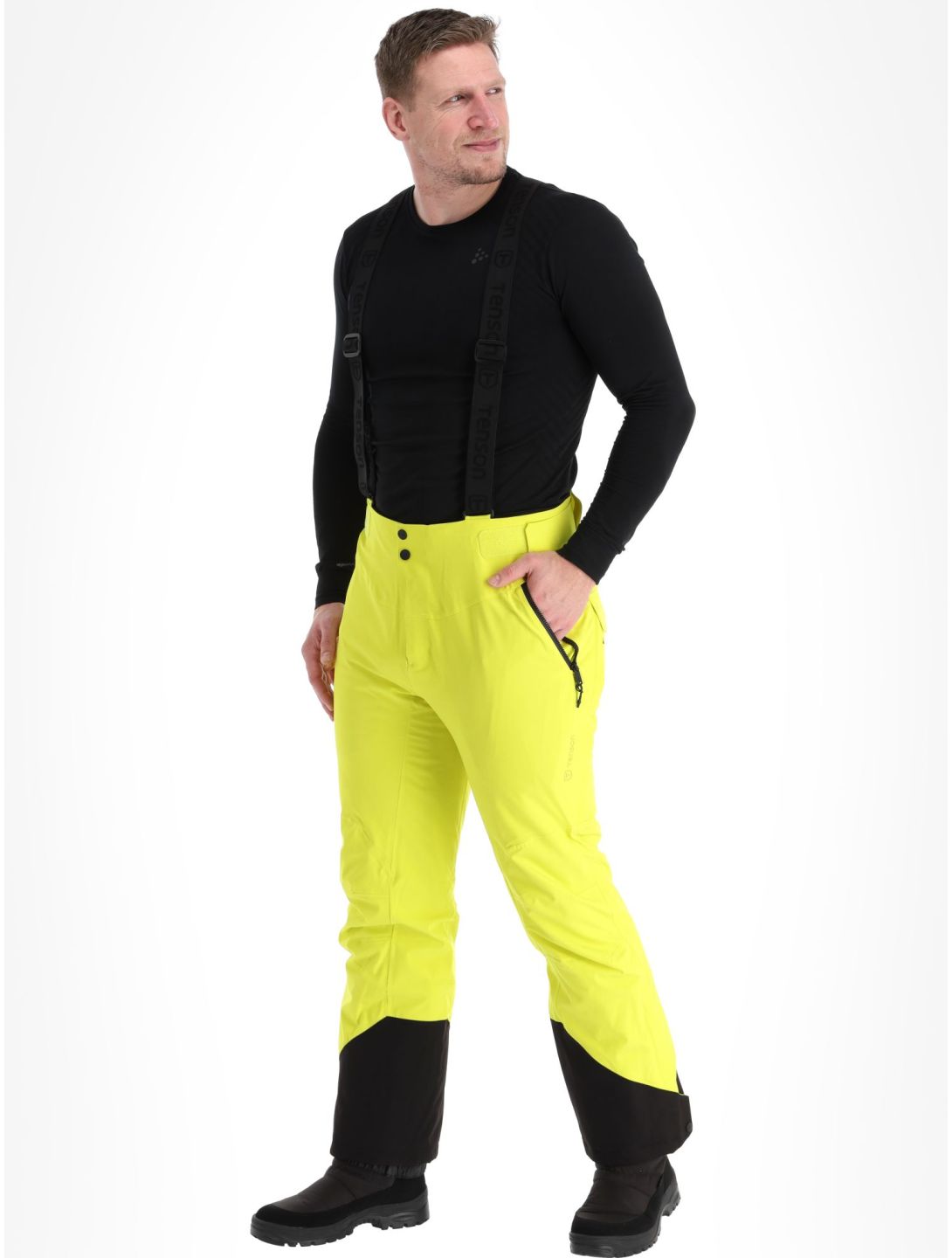 Tenson, Prime Pro pantalones de esquí hombres Cyber Lime amarillo 