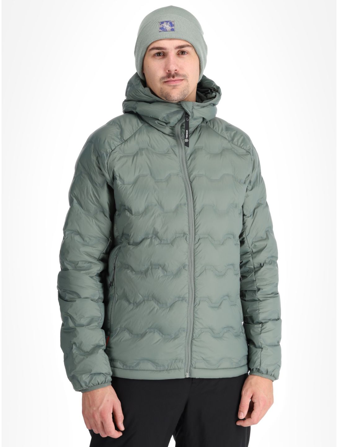 Tenson, Shibui Down chaqueta de plumas hombres Grey Green gris 