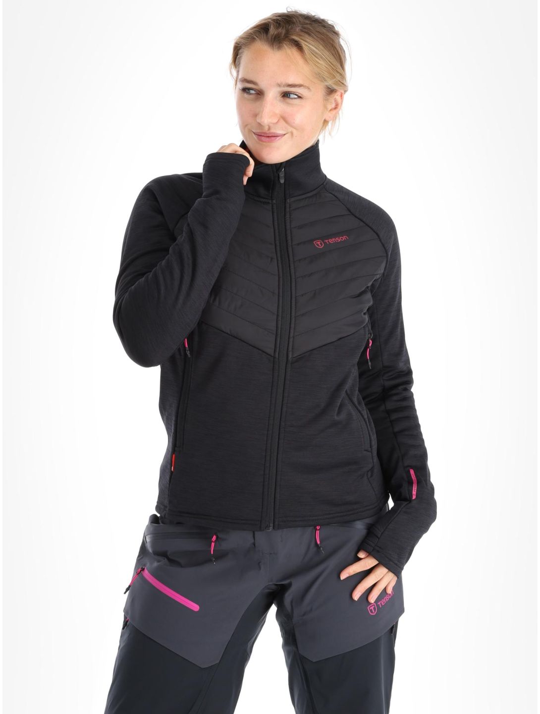 Tenson, Touring Midlayer chaleco mujeres Anthracite gris 