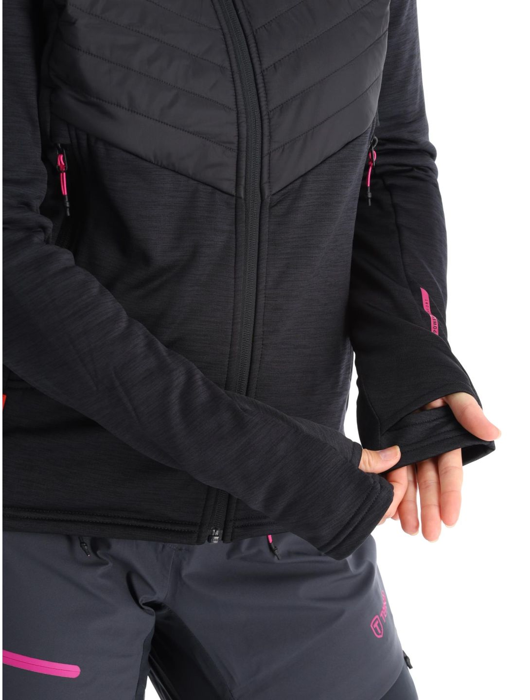 Tenson, Touring Midlayer chaleco mujeres Anthracite gris 