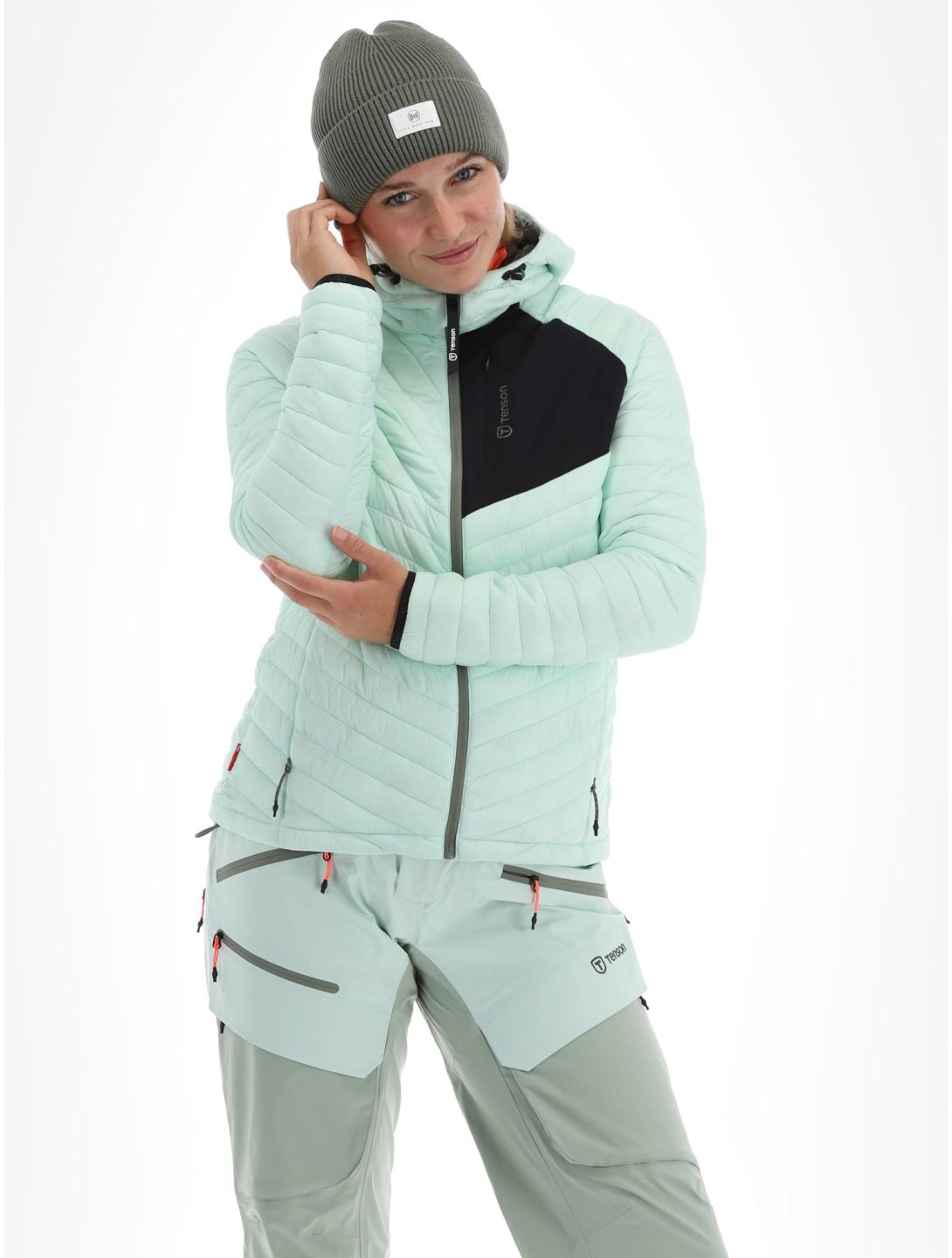 Tenson, Touring Puffer chaqueta de plumas mujeres Light Green verde 