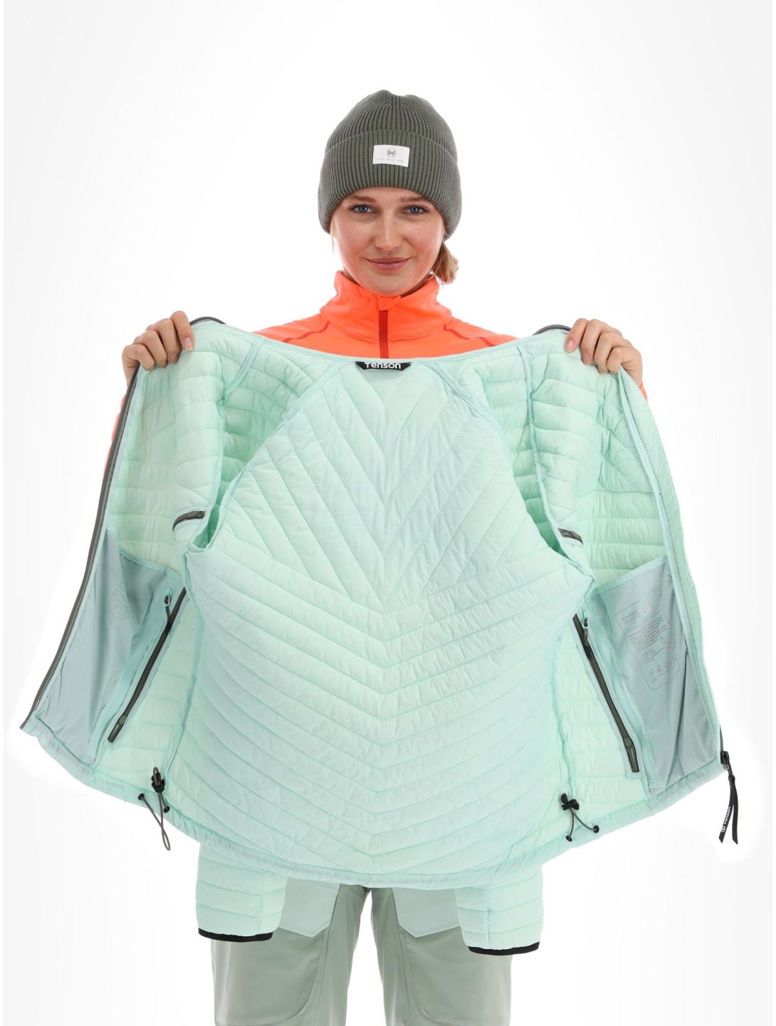 Tenson, Touring Puffer chaqueta de plumas mujeres Light Green verde 