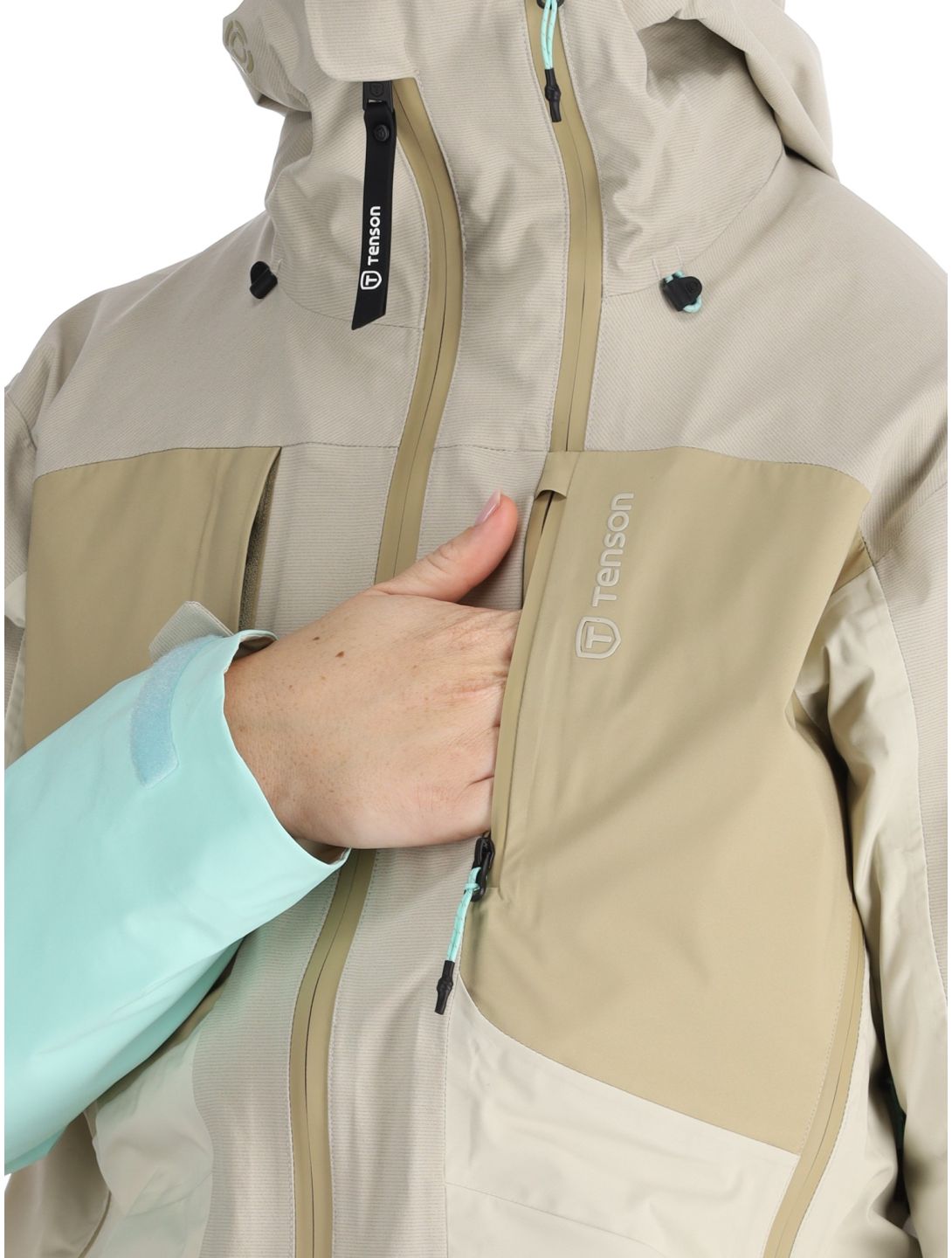 Tenson, Touring Shell chaqueta de esquí mujeres Light Beige beige 