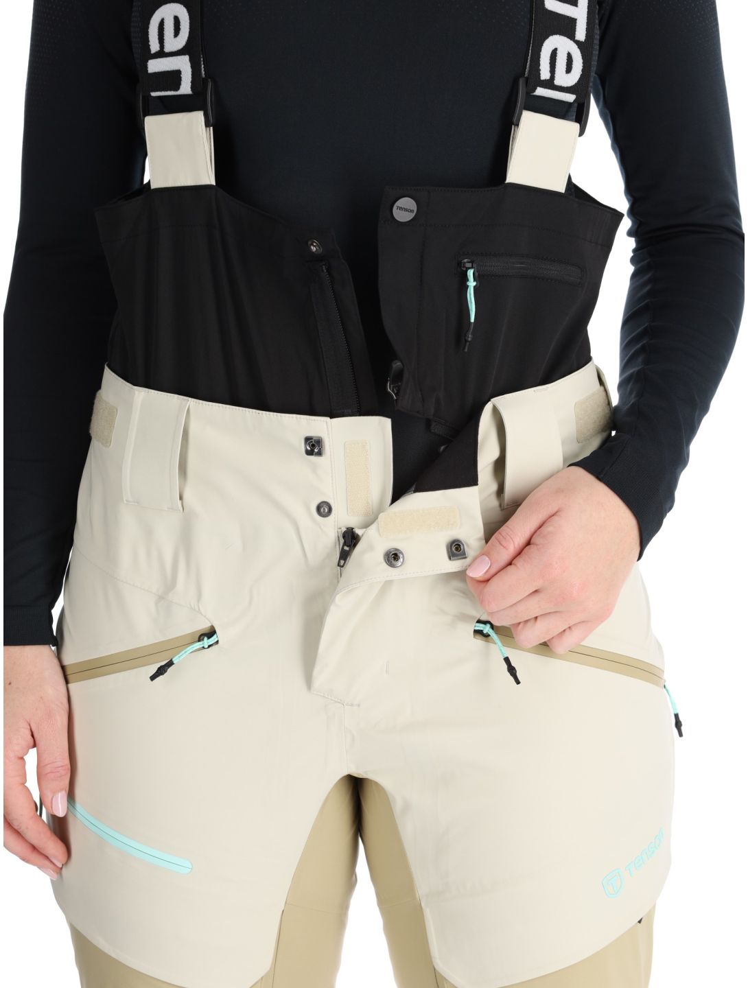 Tenson, Touring Shell pantalones de esquí hardshell mujeres Light Beige beige 