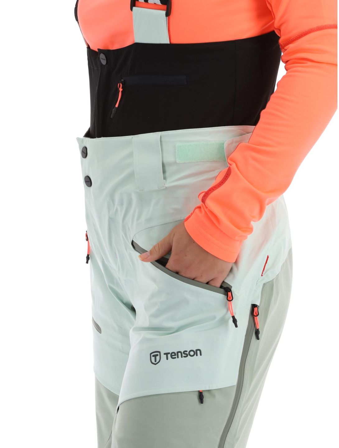 Tenson, Touring Shell pantalones de esquí hardshell mujeres Light Green verde 