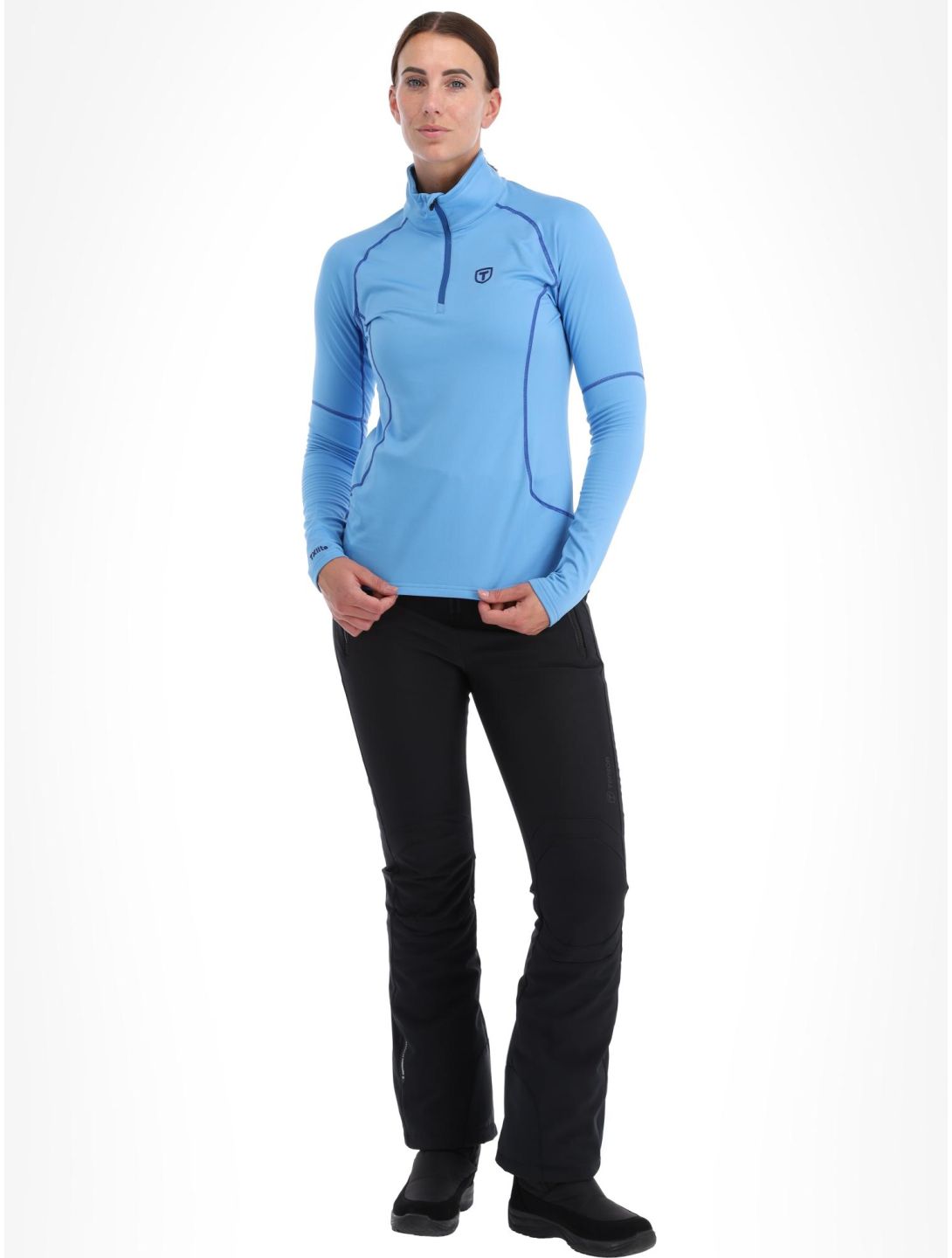 Tenson, TXlite Half Zip jersey mujeres Azure Blue azul 