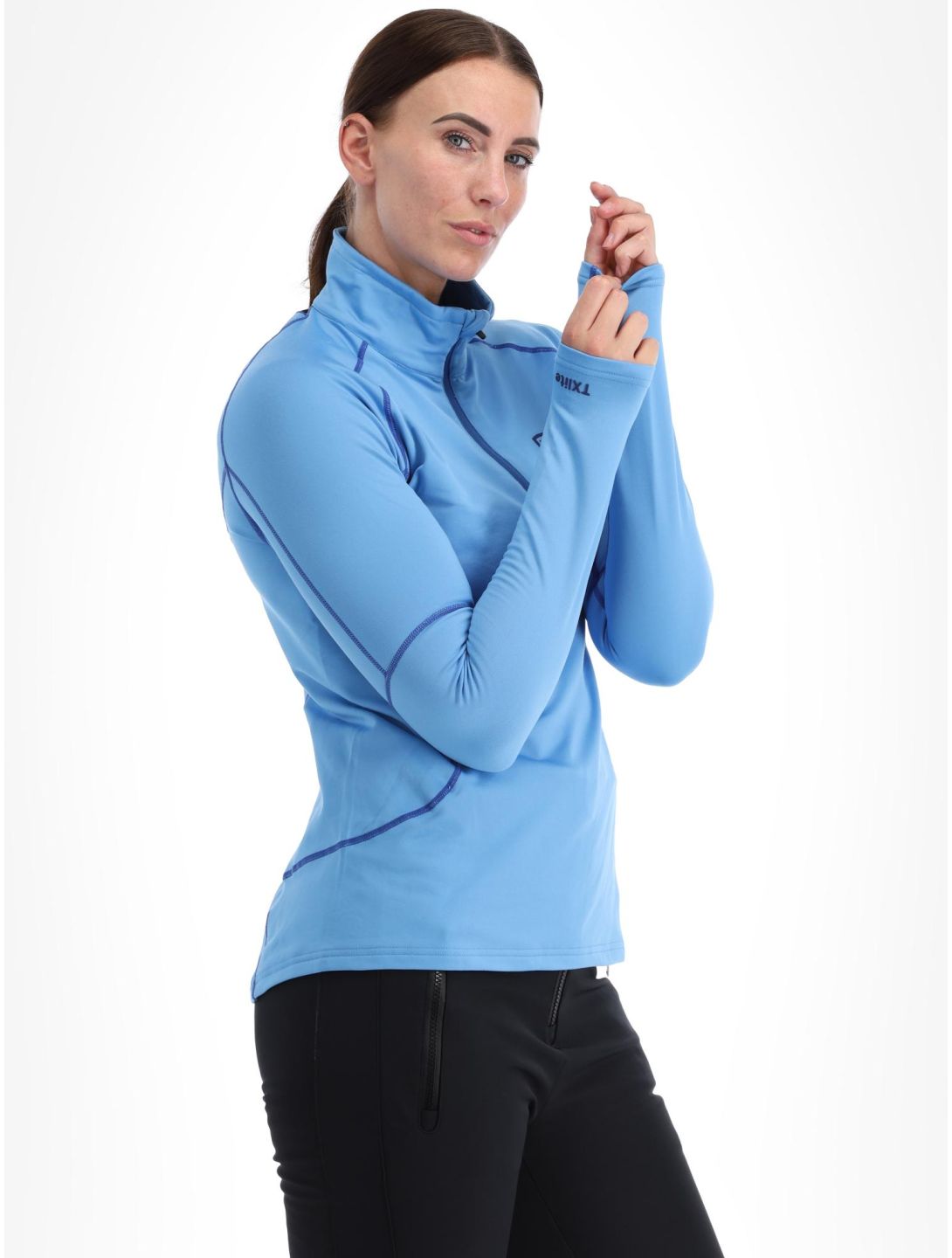 Tenson, TXlite Half Zip jersey mujeres Azure Blue azul 