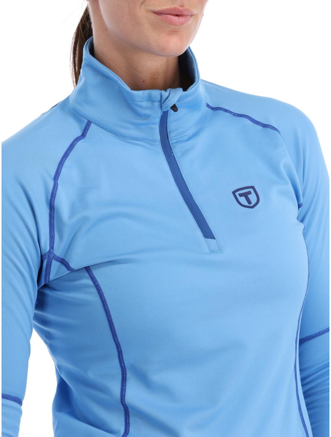 Tenson, TXlite Half Zip jersey mujeres Azure Blue azul 