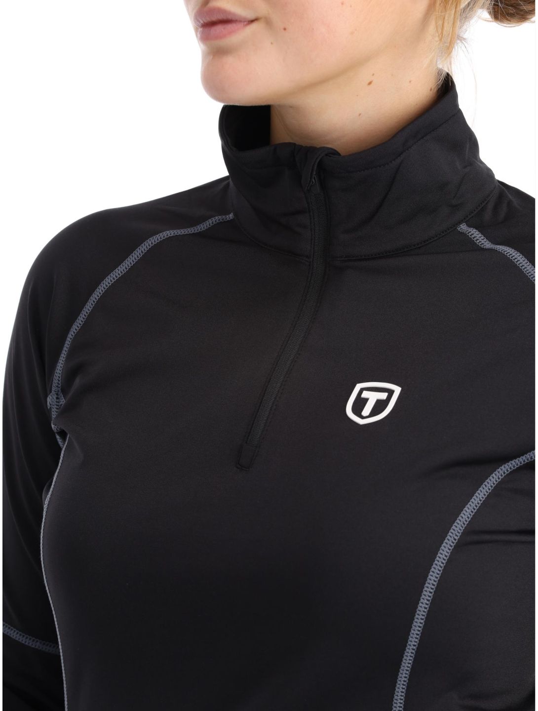 Tenson, TXlite Half Zip jersey mujeres Black negro 