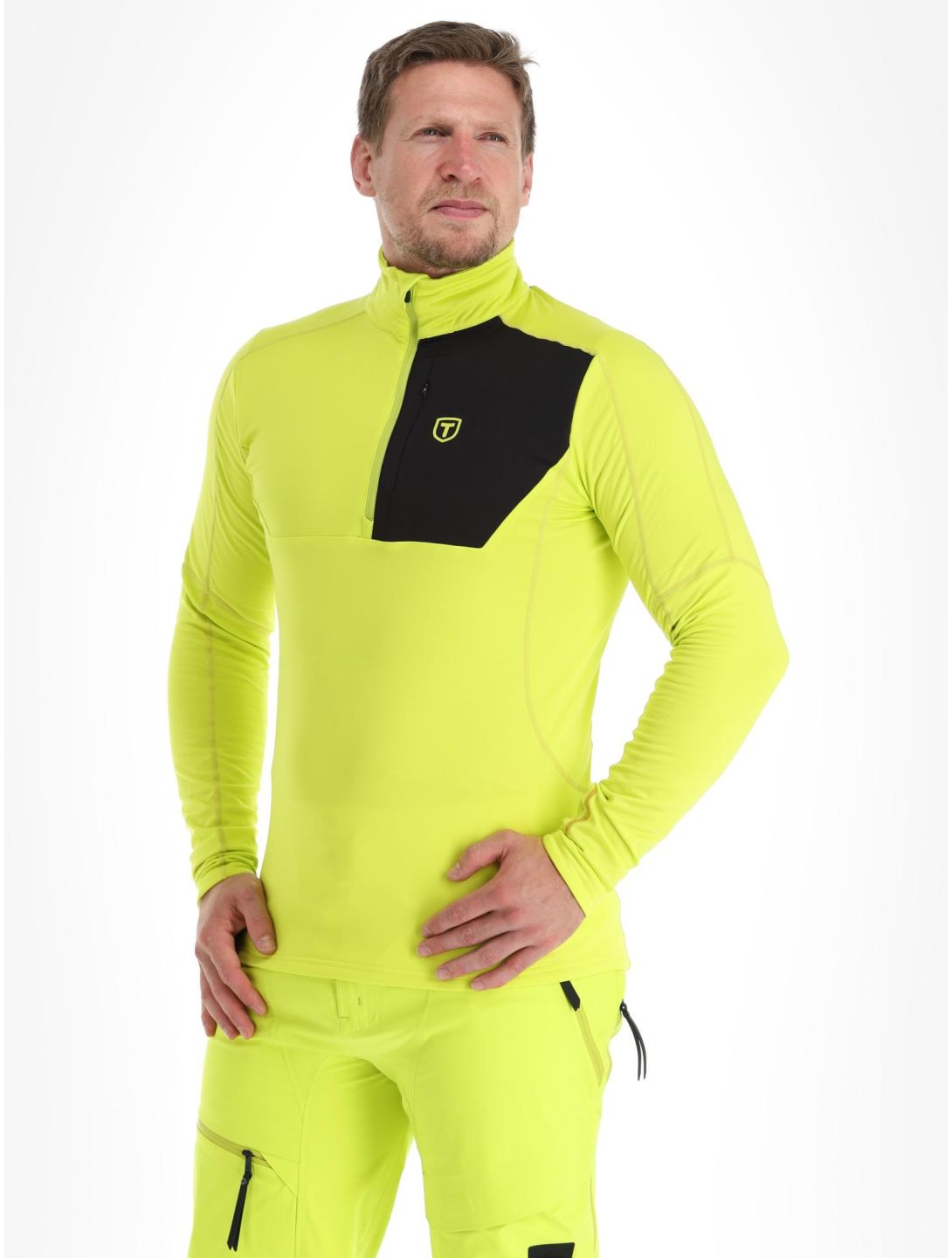 Tenson, TXlite Half Zip jersey hombres Acid Lemon amarillo 