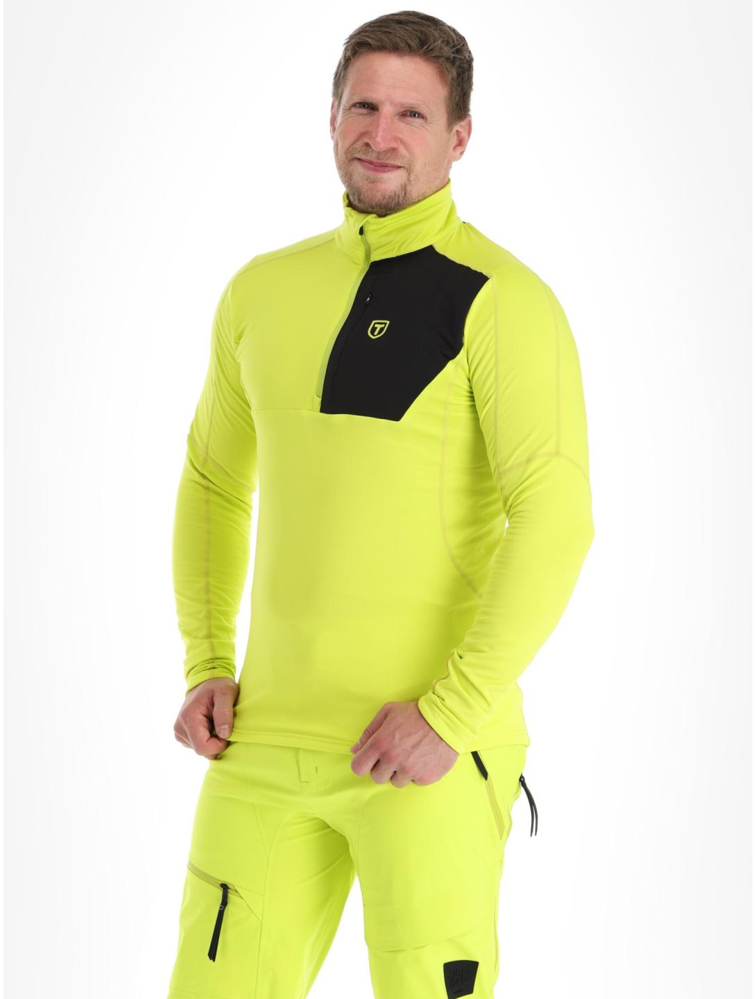 Tenson, TXlite Half Zip jersey hombres Acid Lemon amarillo 