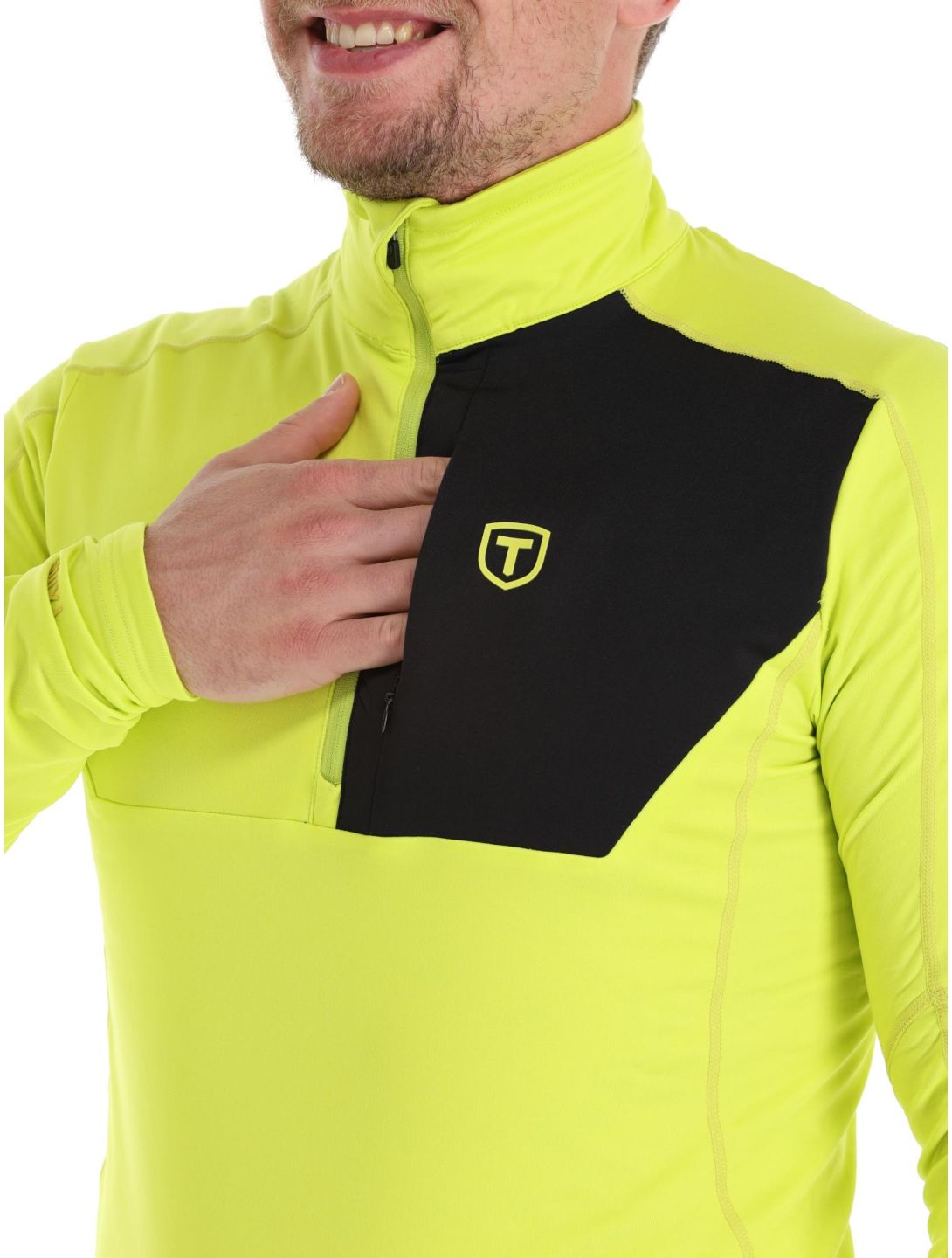 Tenson, TXlite Half Zip jersey hombres Acid Lemon amarillo 