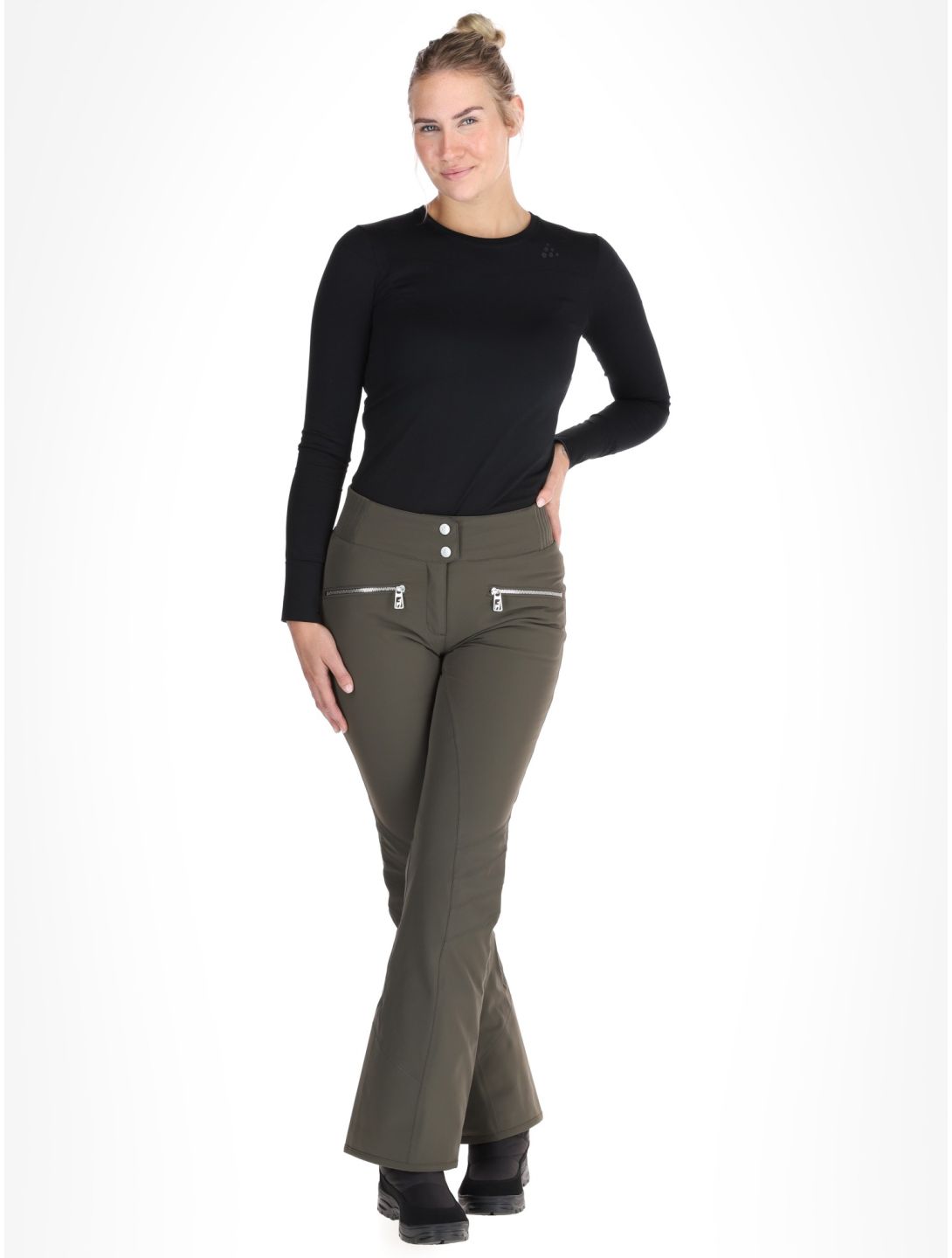 Toni Sailer, Alla pantalones de esquí mujeres Night Olive verde 