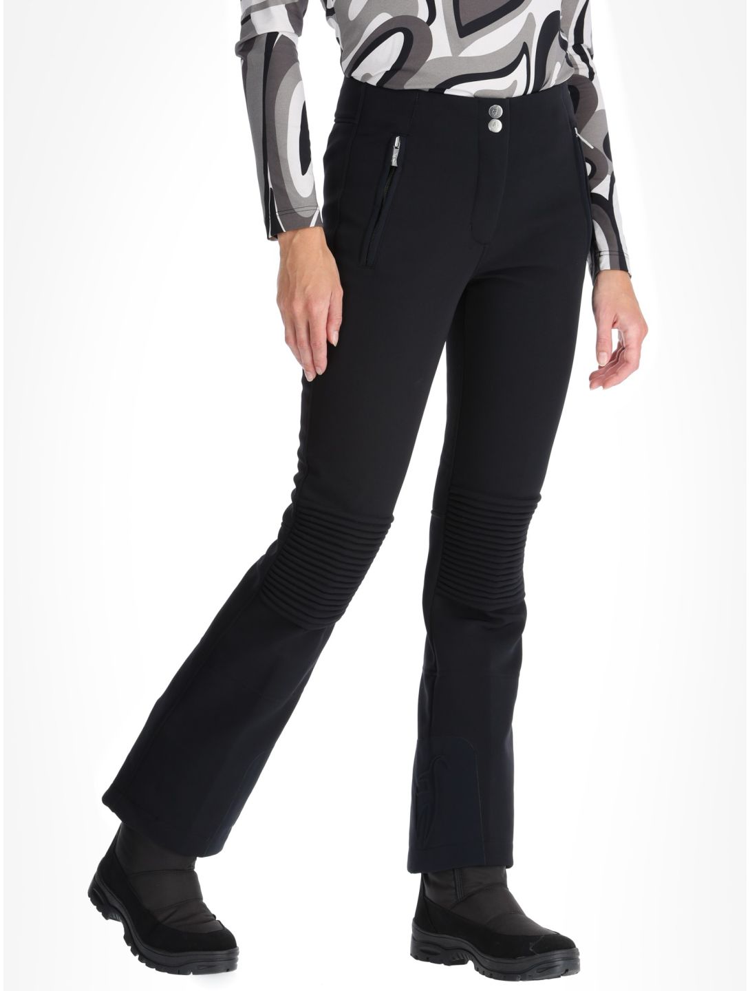 Toni Sailer, Pina pantalones de esquí softshell mujeres Black negro 