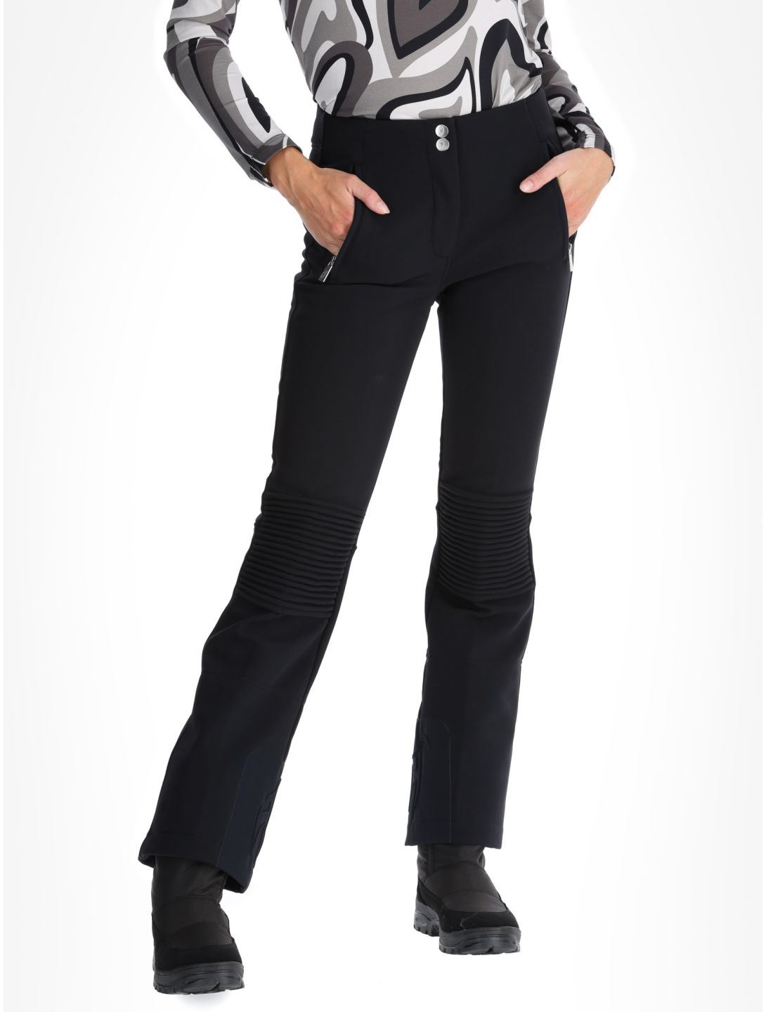 Toni Sailer, Pina pantalones de esquí softshell mujeres Black negro 