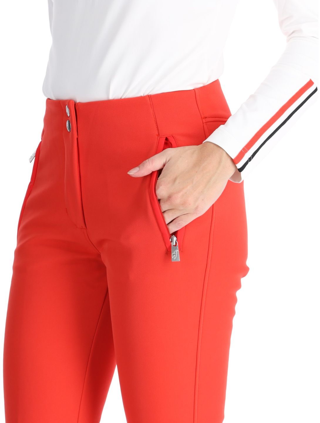 Toni Sailer, Pina pantalones de esquí softshell mujeres Pink Red rojo 