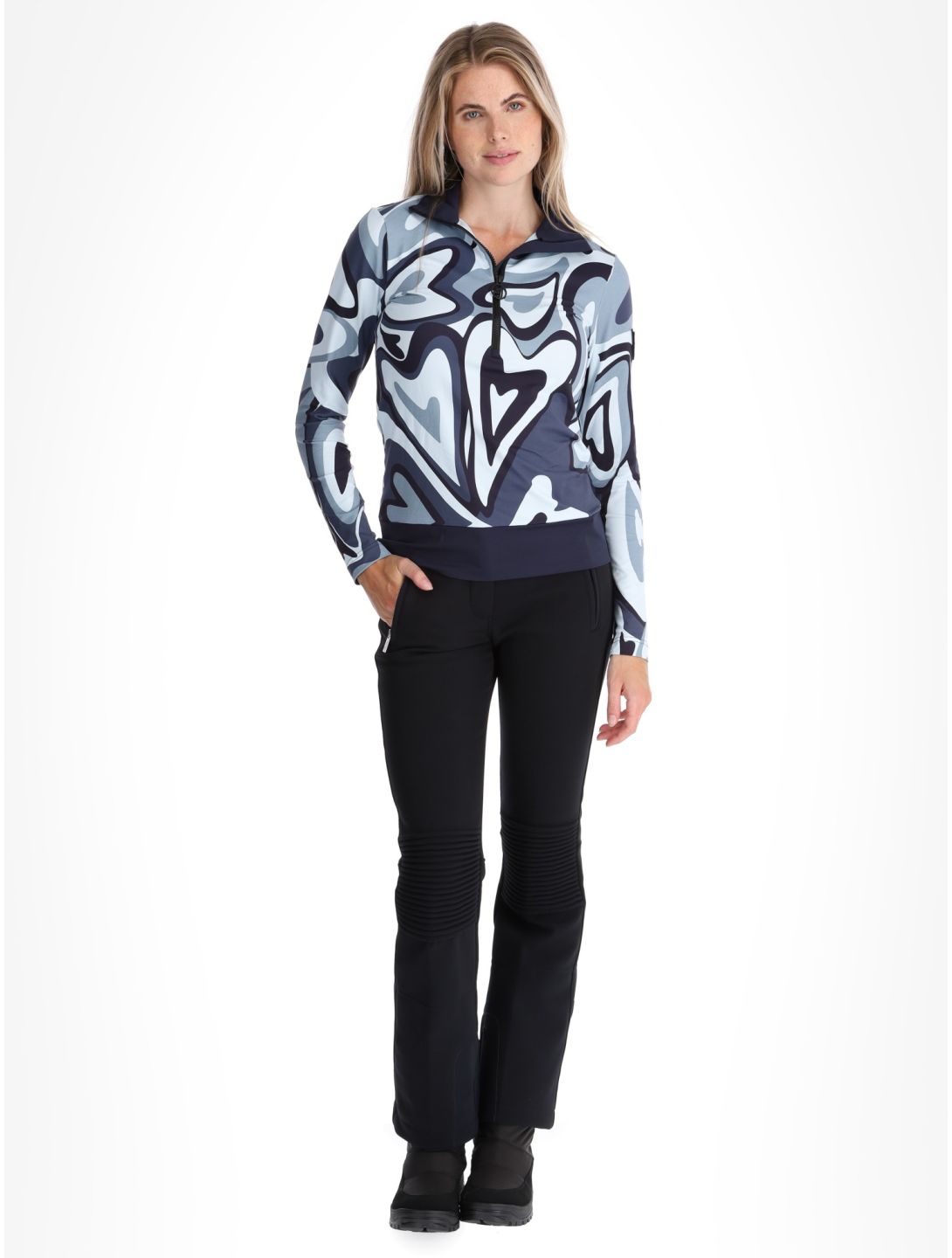 Toni Sailer, Wieka Print jersey mujeres Blue Frost azul 