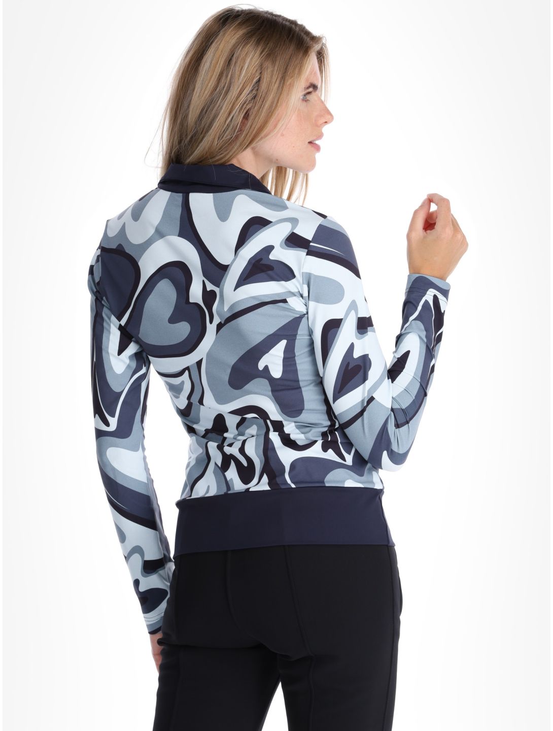 Toni Sailer, Wieka Print jersey mujeres Blue Frost azul 